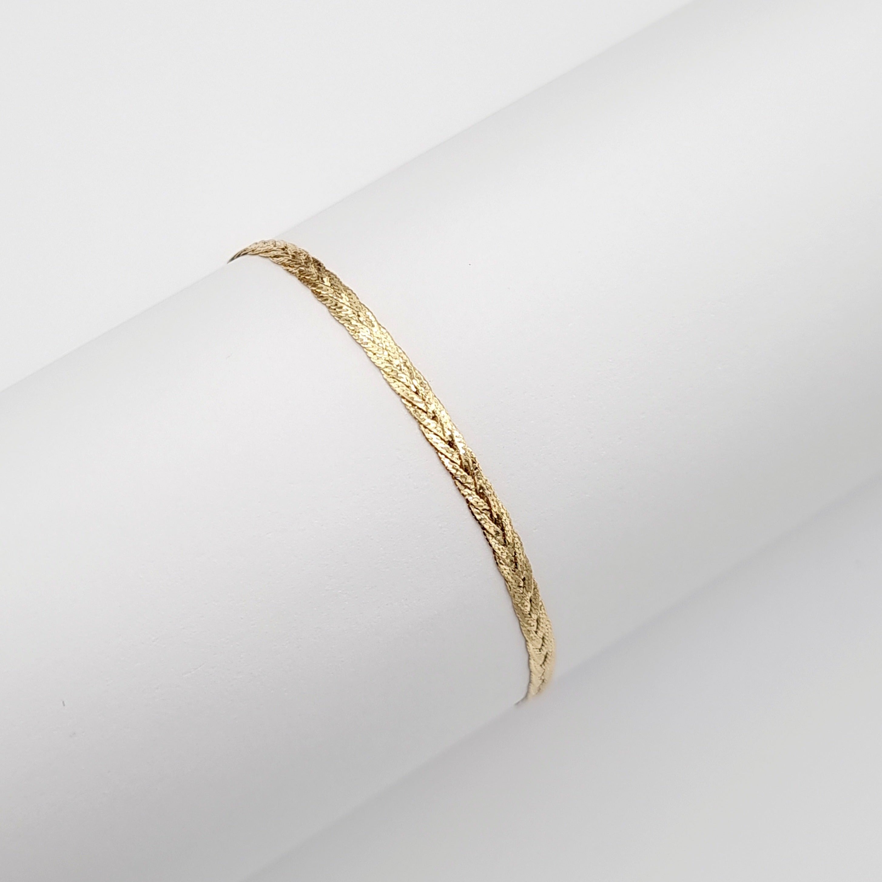 18K Pure Gold Flat Bracelet