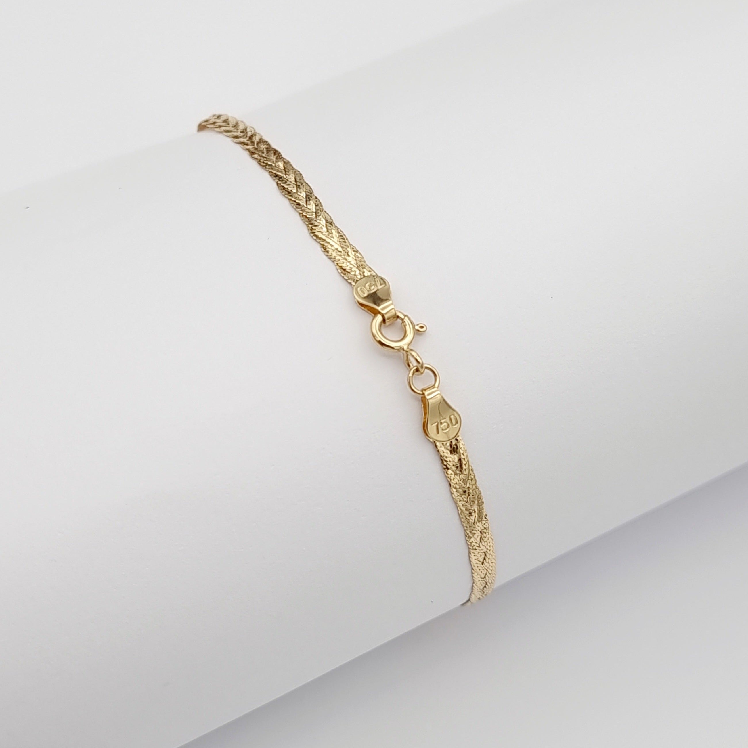 18K Pure Gold Flat Bracelet