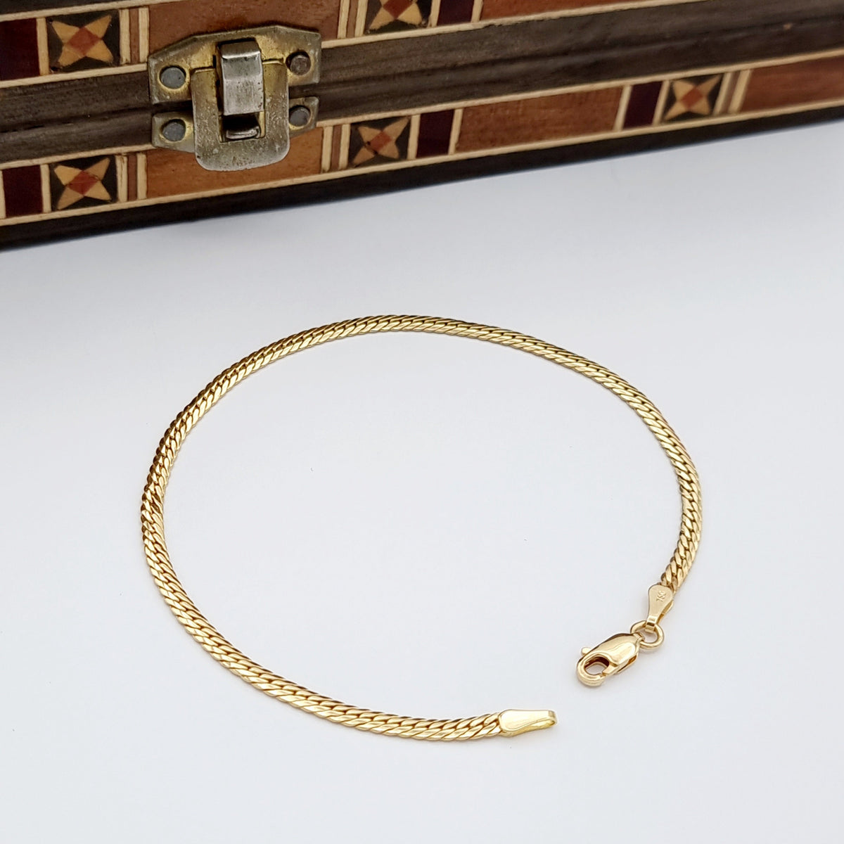 18K Pure Gold Flat Bracelet – Tala Gold Collection