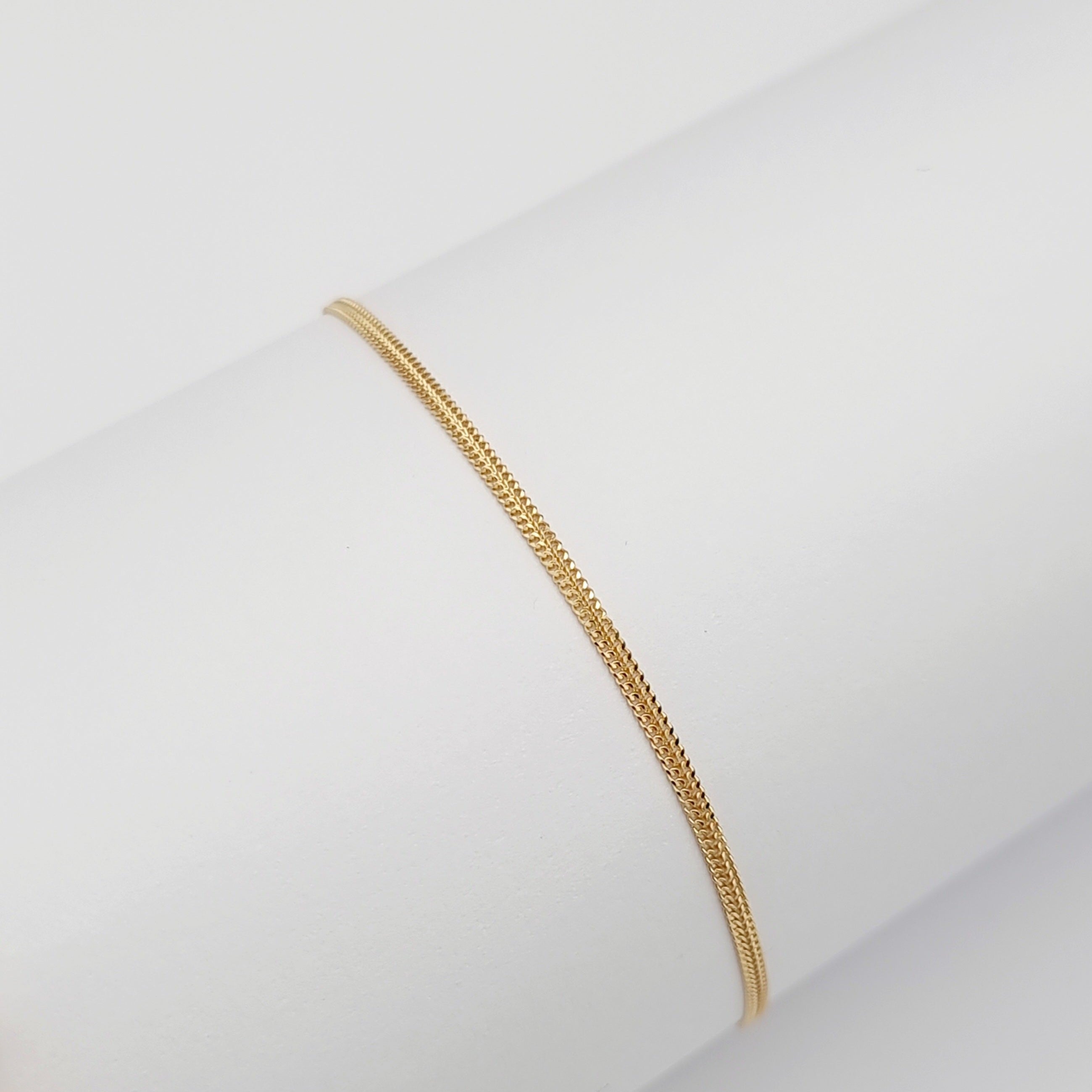 18K Pure Gold Flat Bracelet