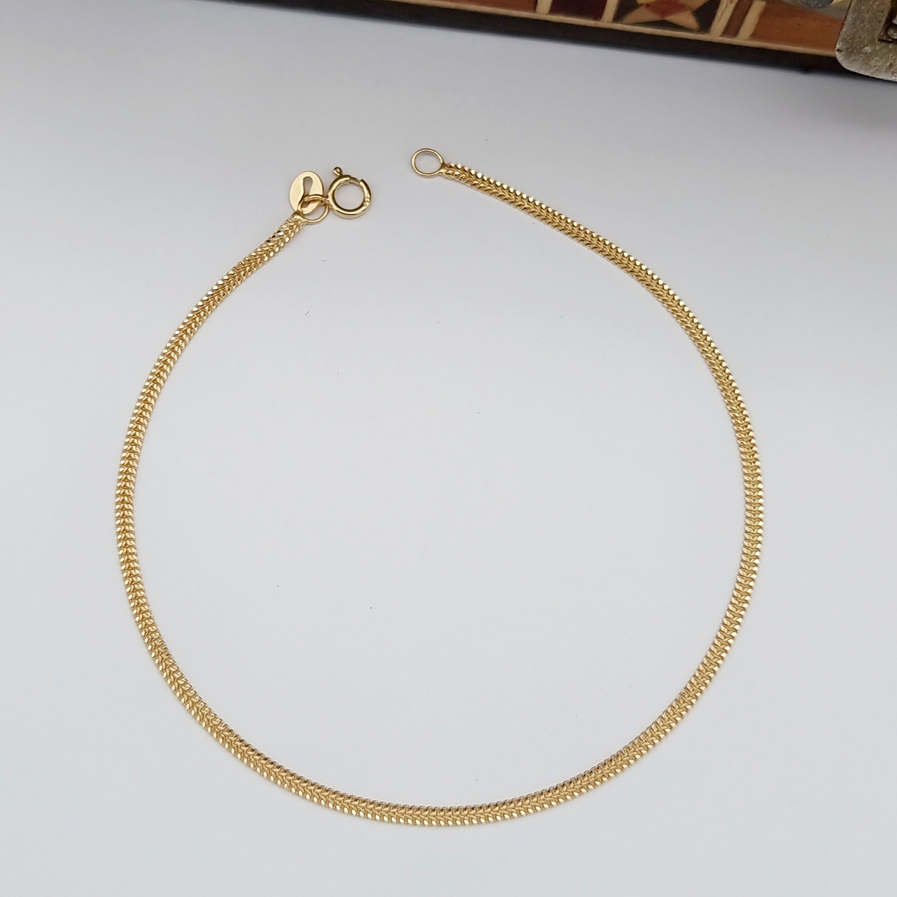 18K Pure Gold Flat Bracelet