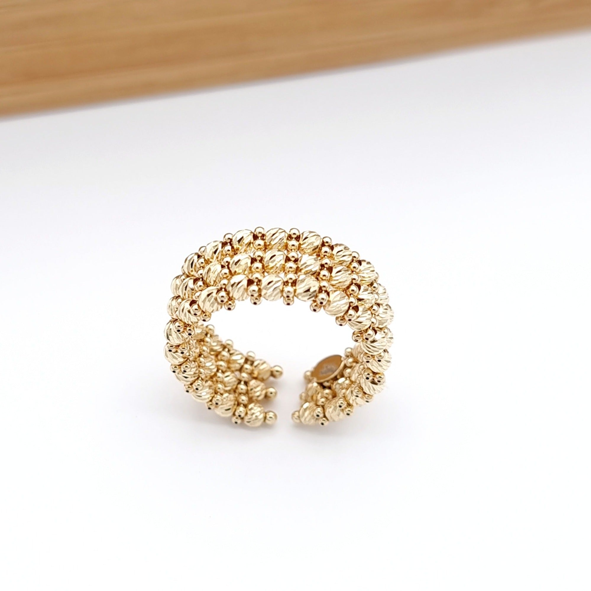 18K Pure Gold Seed Ring