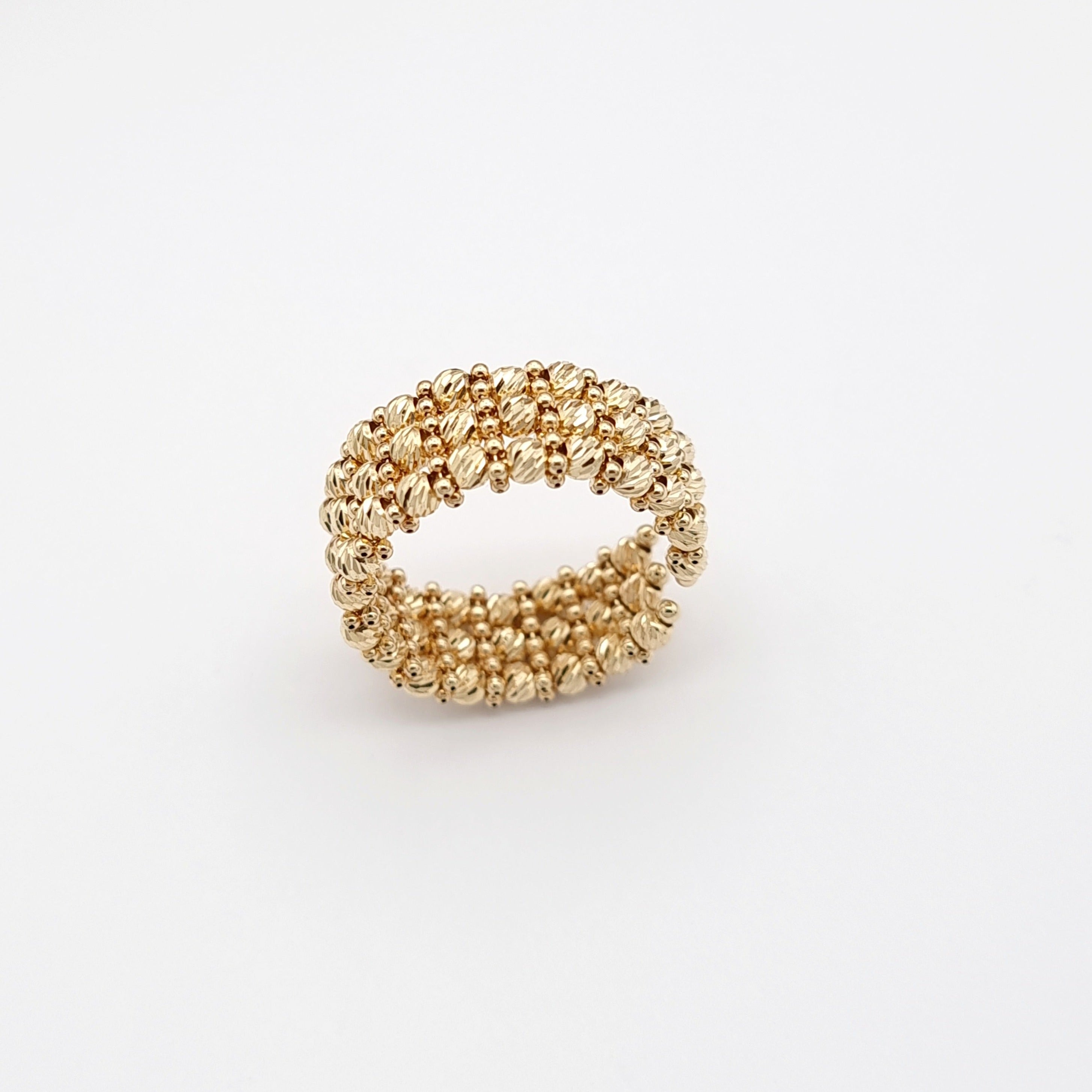 18K Pure Gold Seed Ring