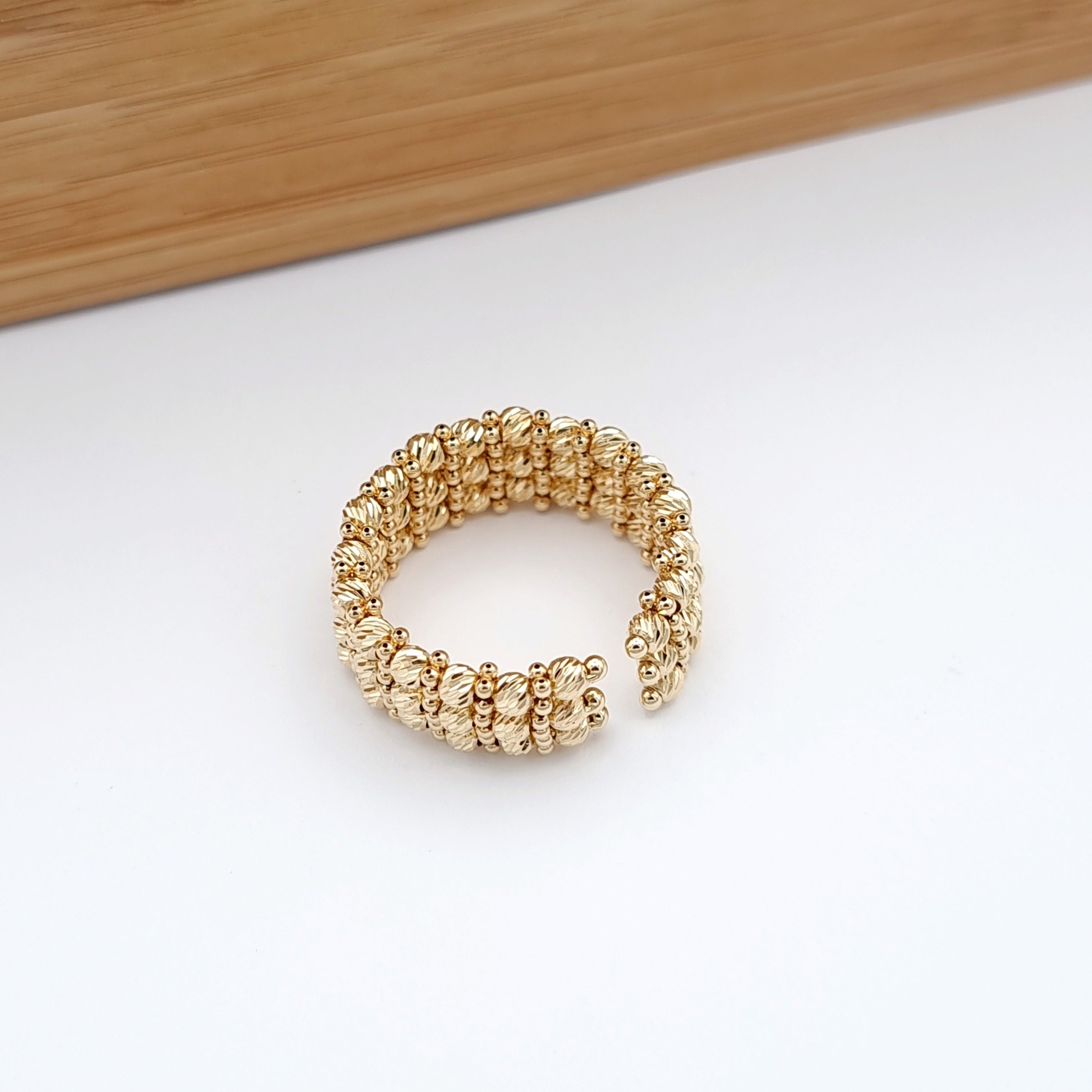 18K Pure Gold Seed Ring