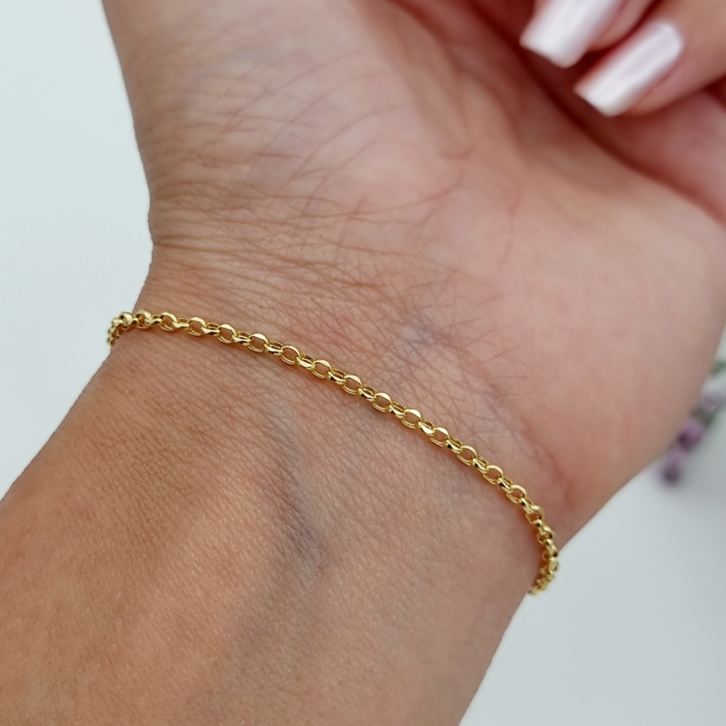 18K Pure Gold Heart Bracelet