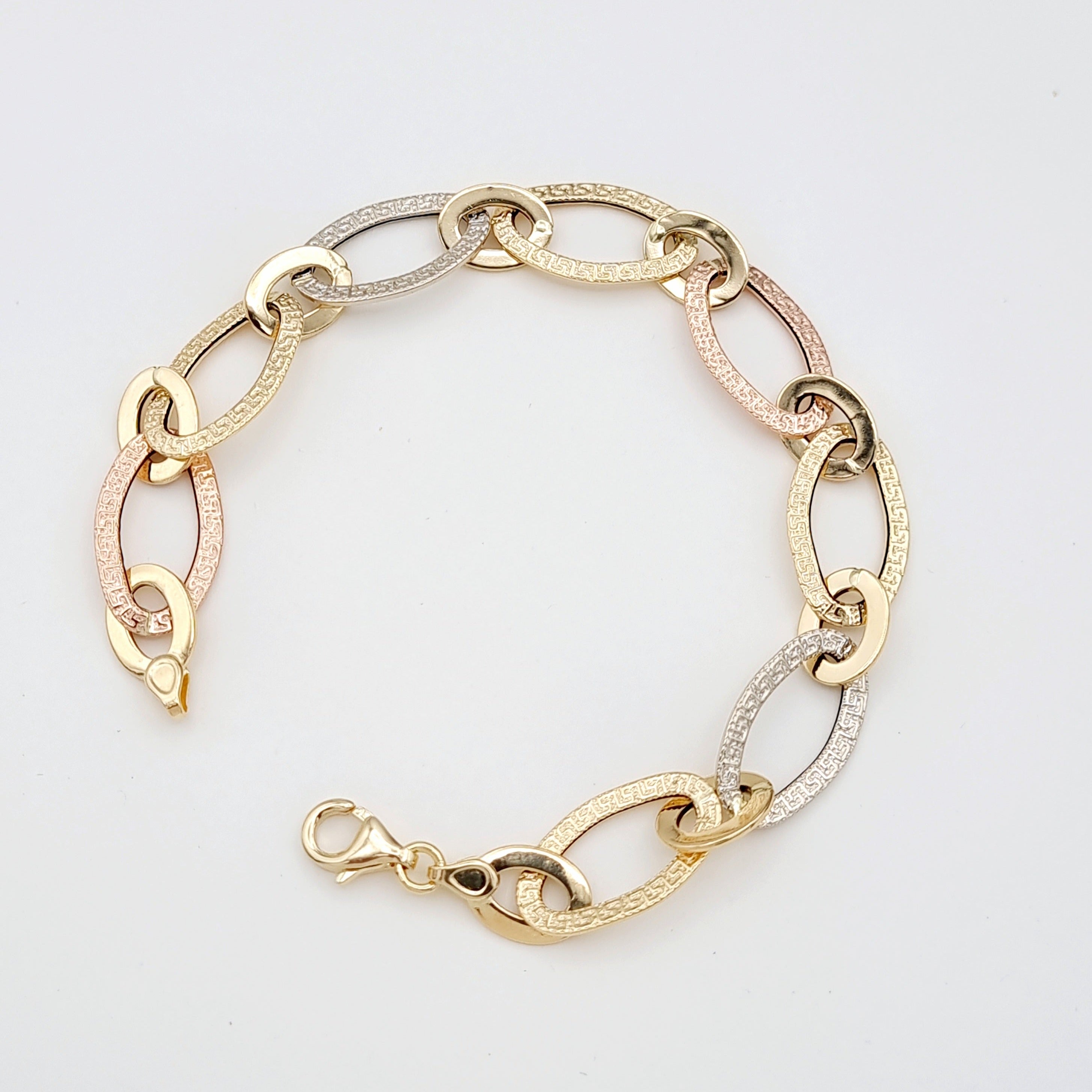 18K Pure Gold Linked Bracelet