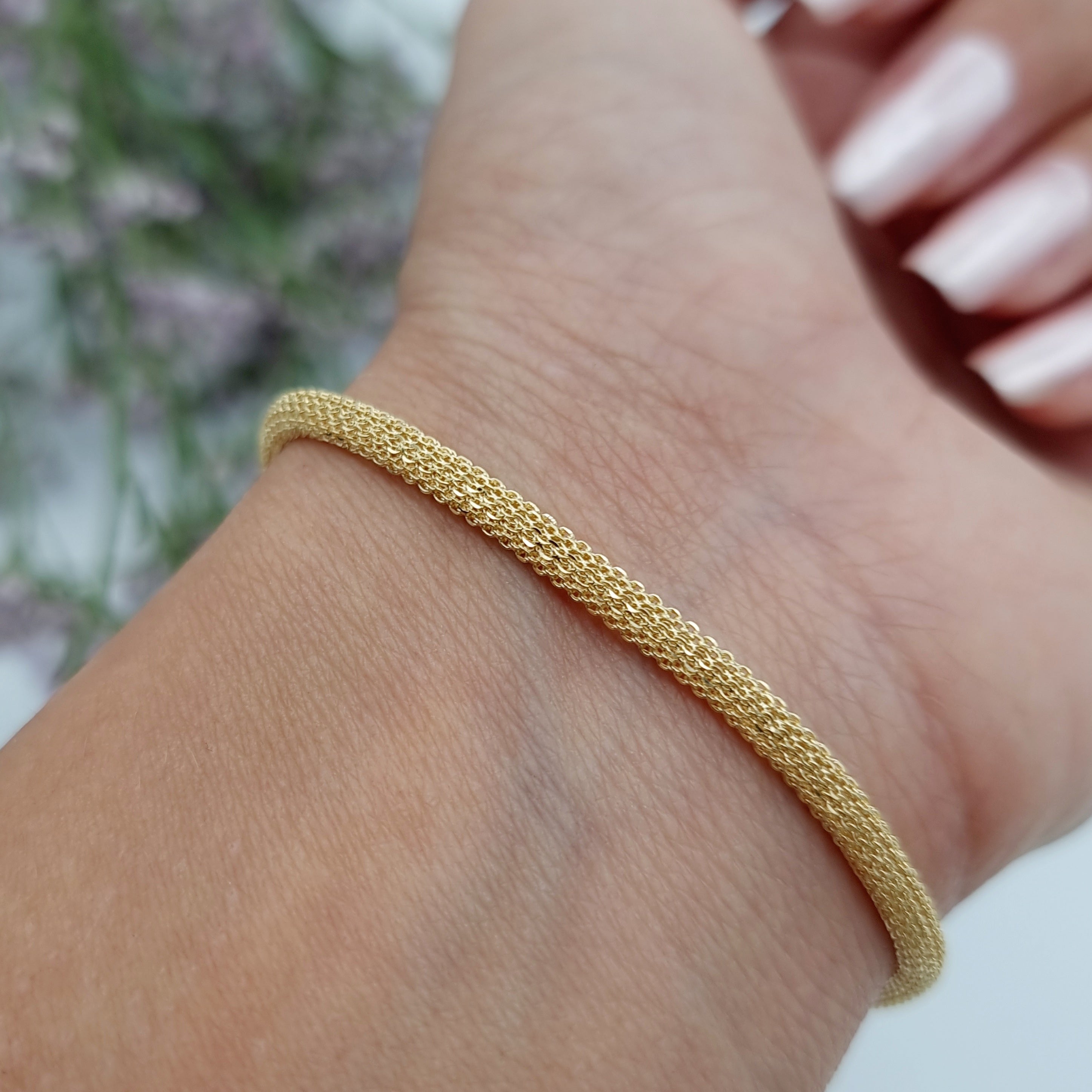 18K Pure Gold Snake Design Bracelet