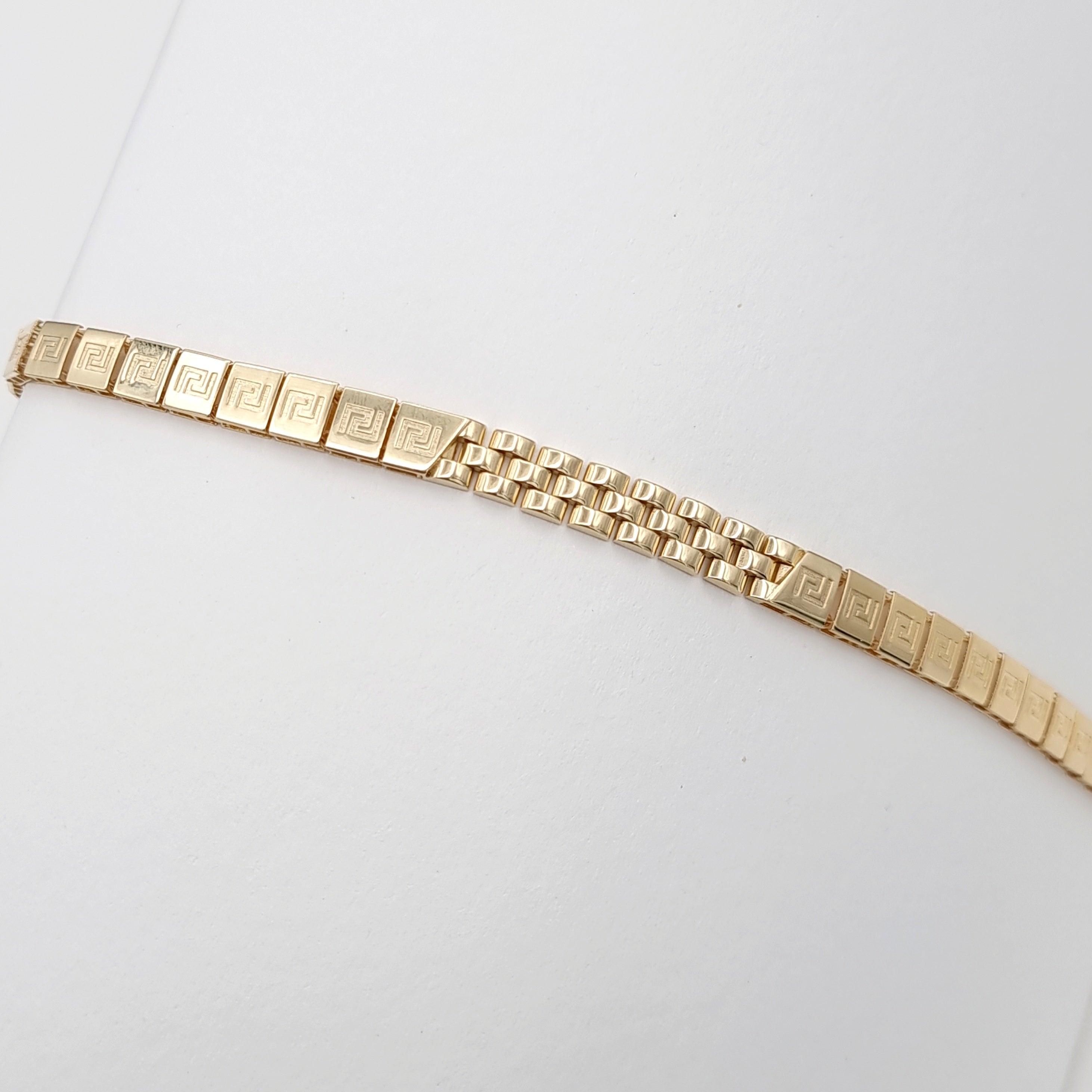 18K Pure Gold Square Belt Bracelet