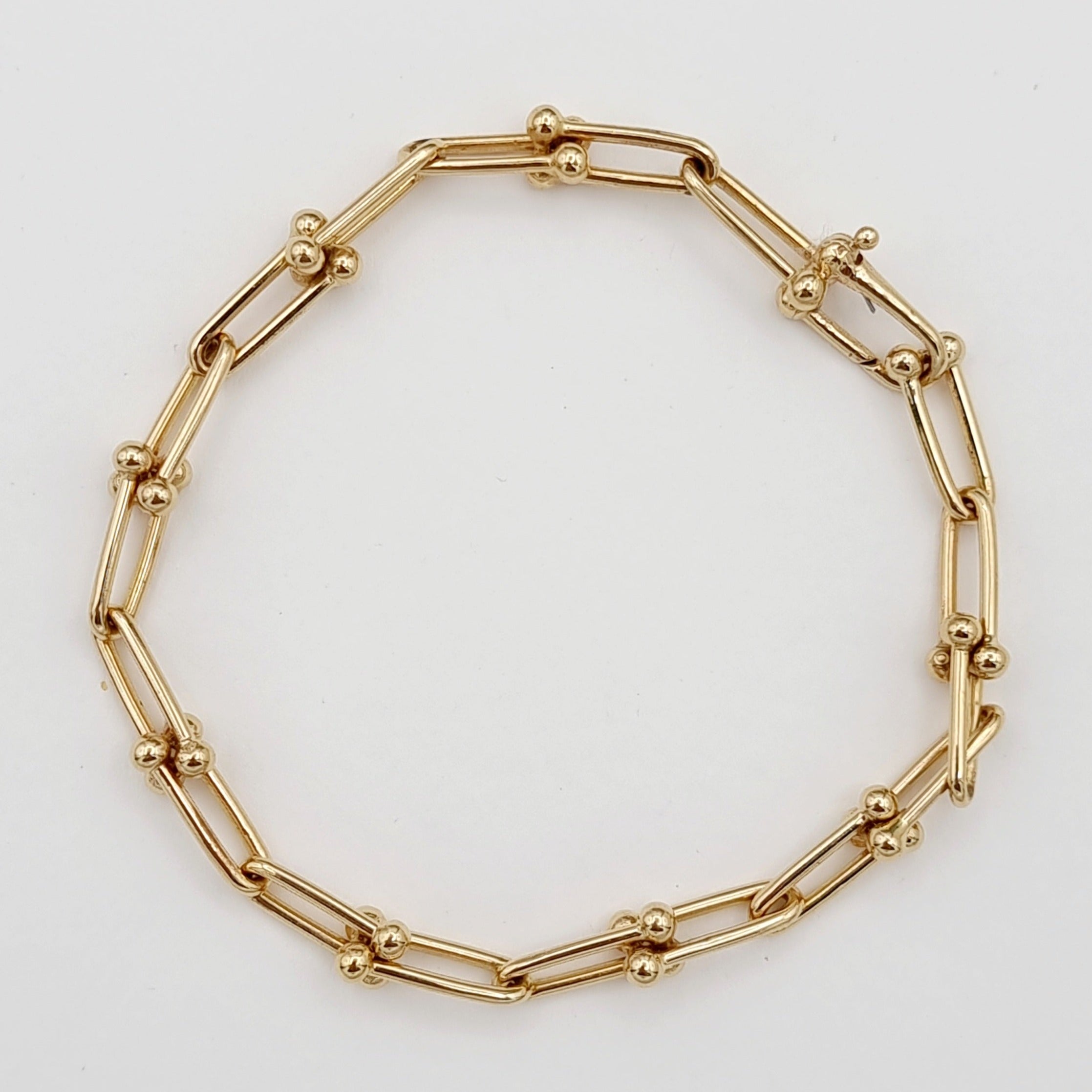 18K Pure Gold U-Link Bracelet