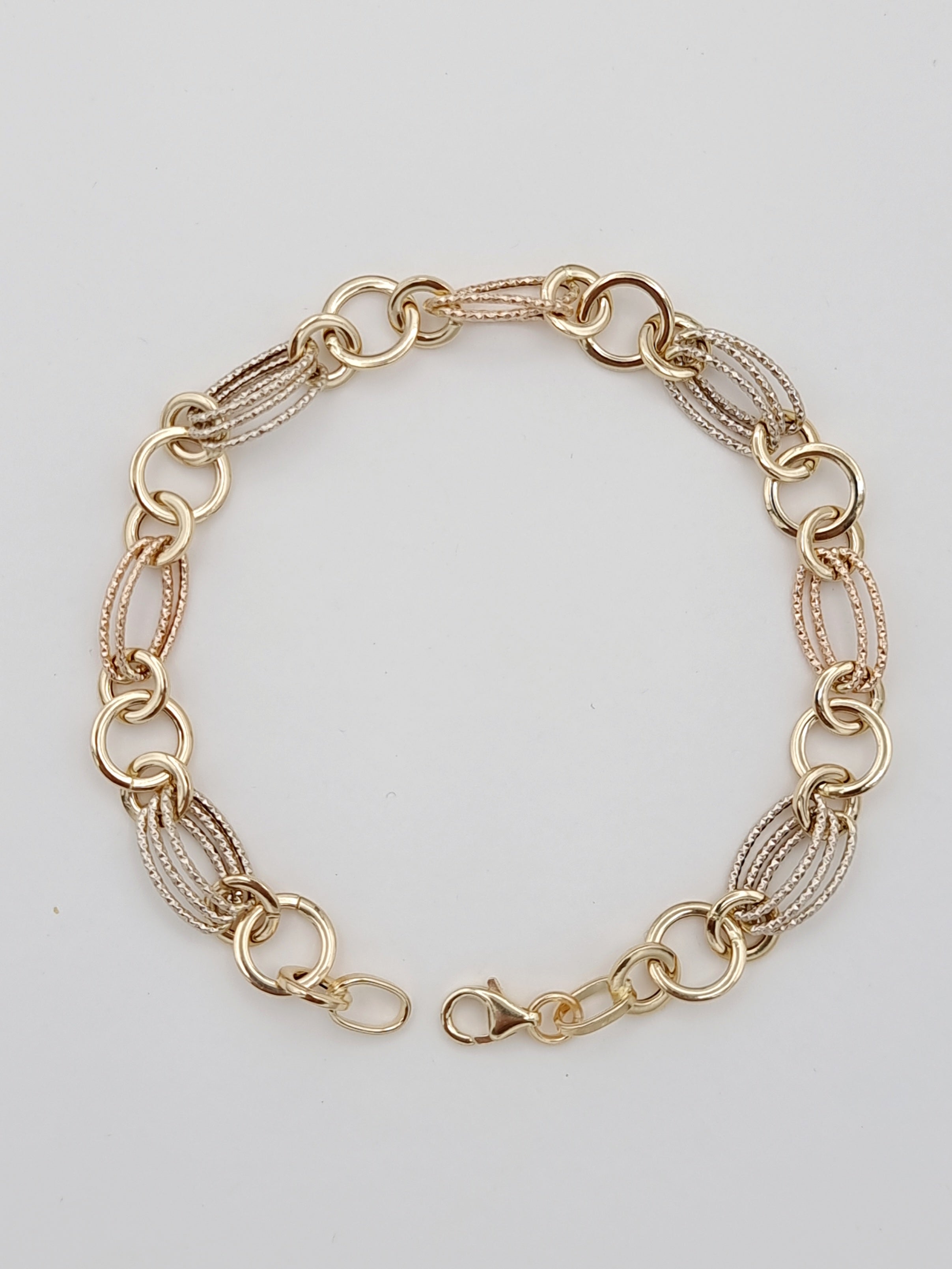 18K Pure Gold Elegant Linked Bracelet