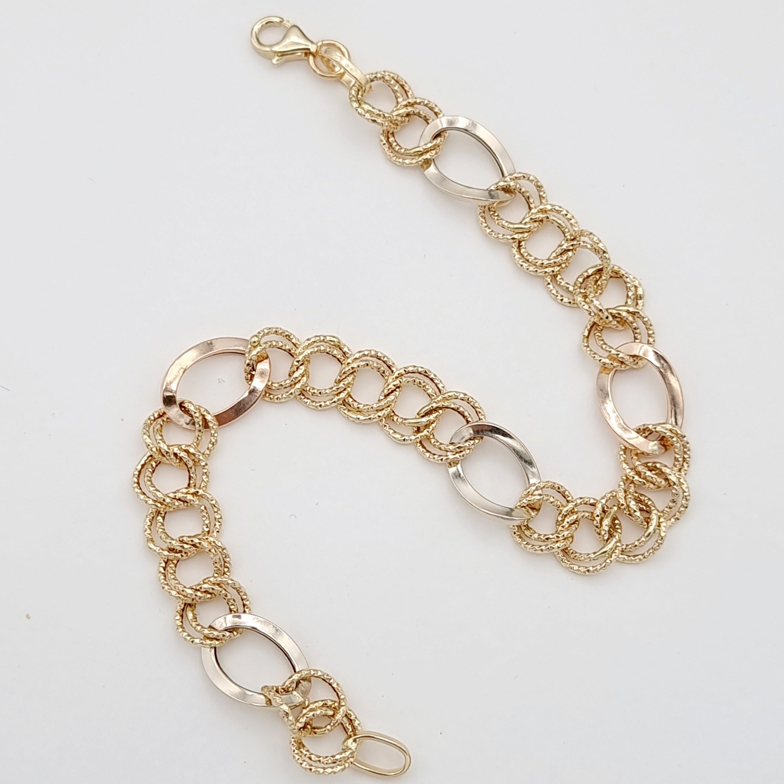 18K Pure Gold Elegant Linked Bracelet