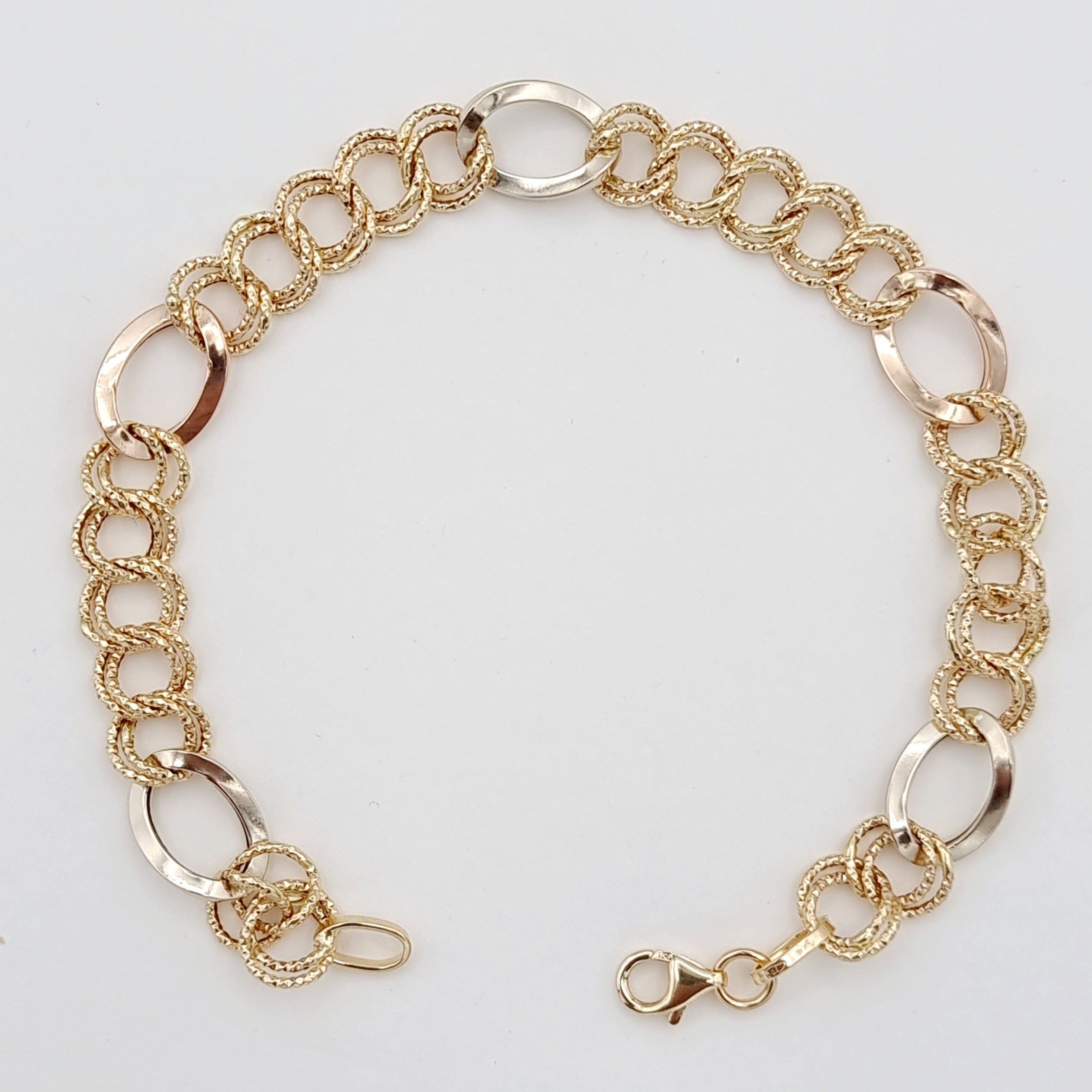 18K Pure Gold Elegant Linked Bracelet