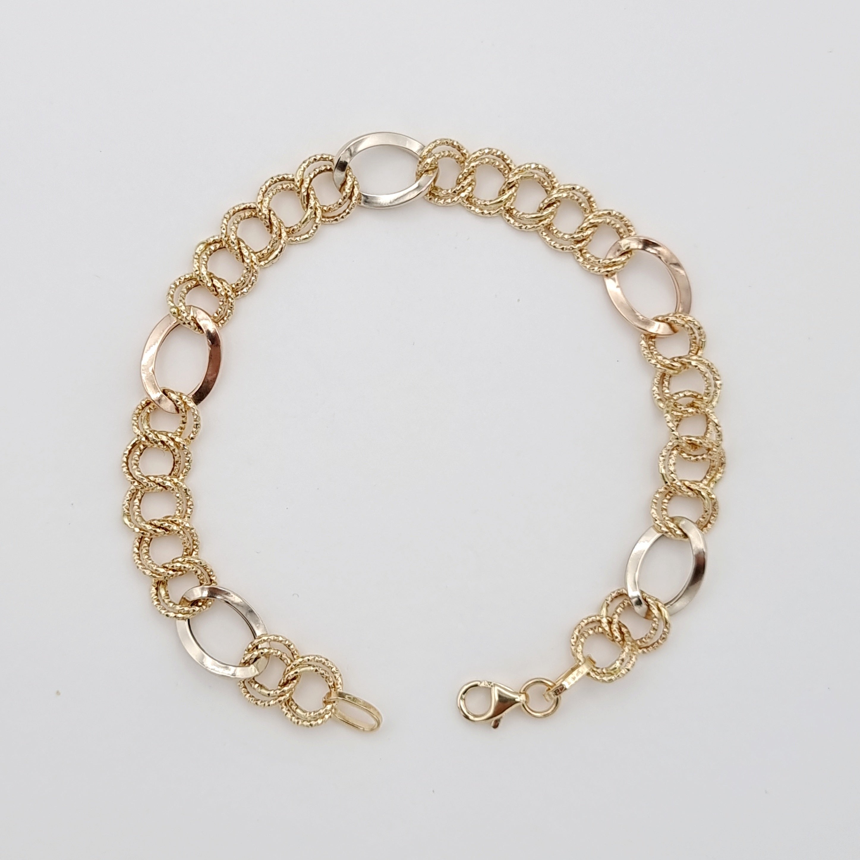 18K Pure Gold Elegant Linked Bracelet