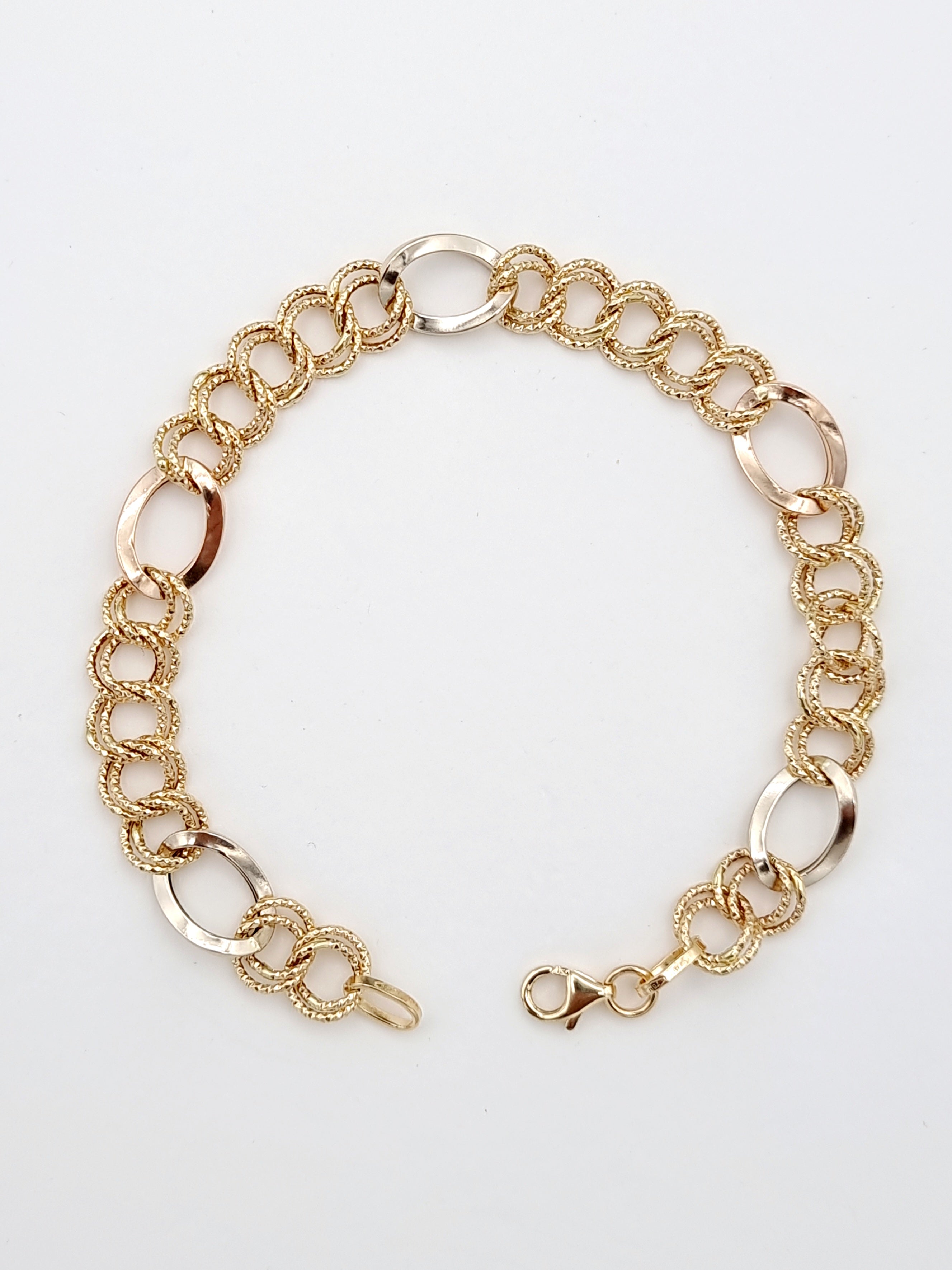 18K Pure Gold Elegant Linked Bracelet