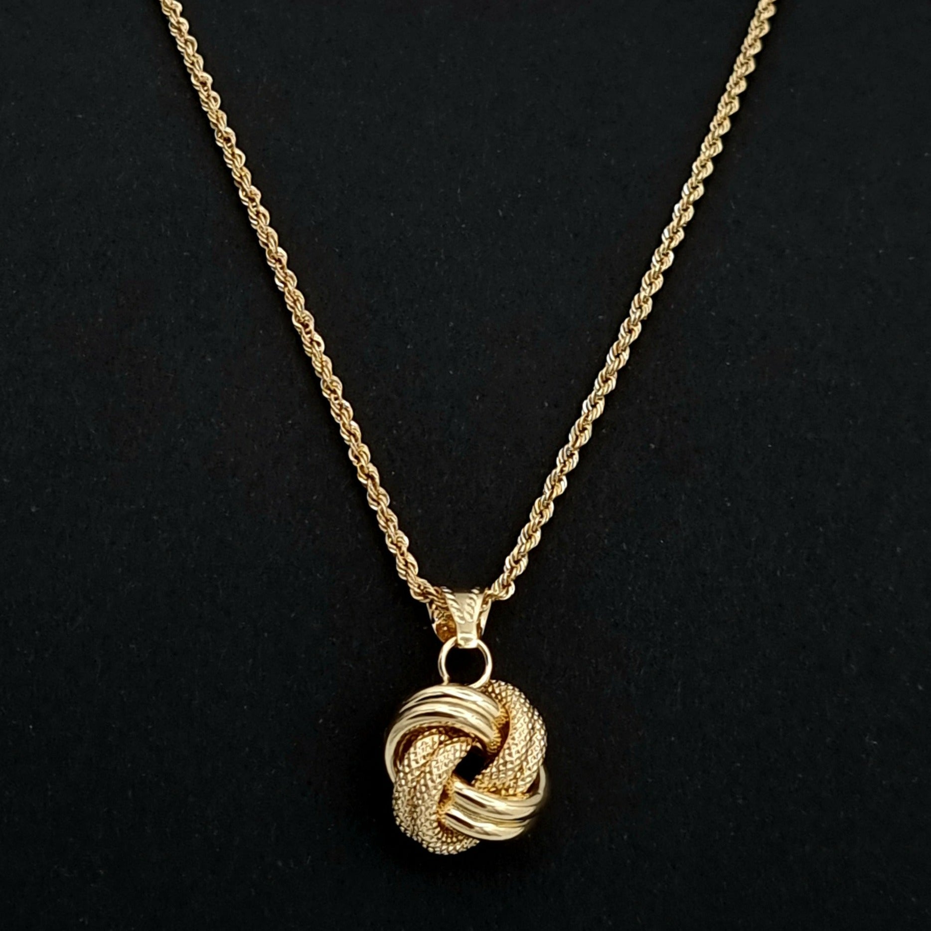 18K Pure Gold Twisted Necklace