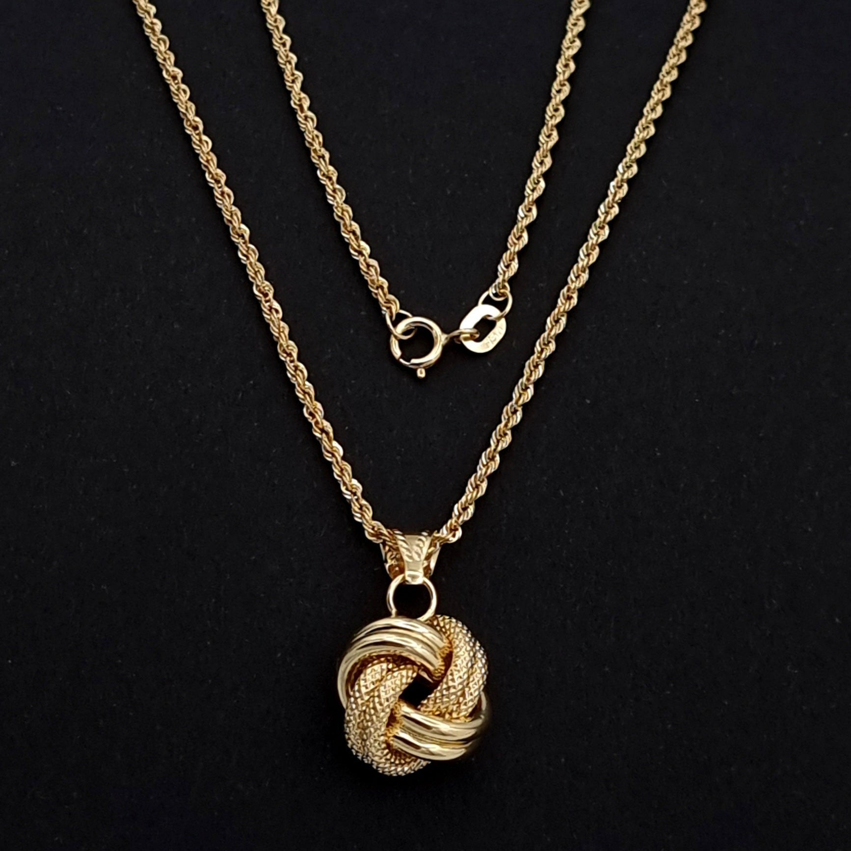 18K Pure Gold Twisted Necklace