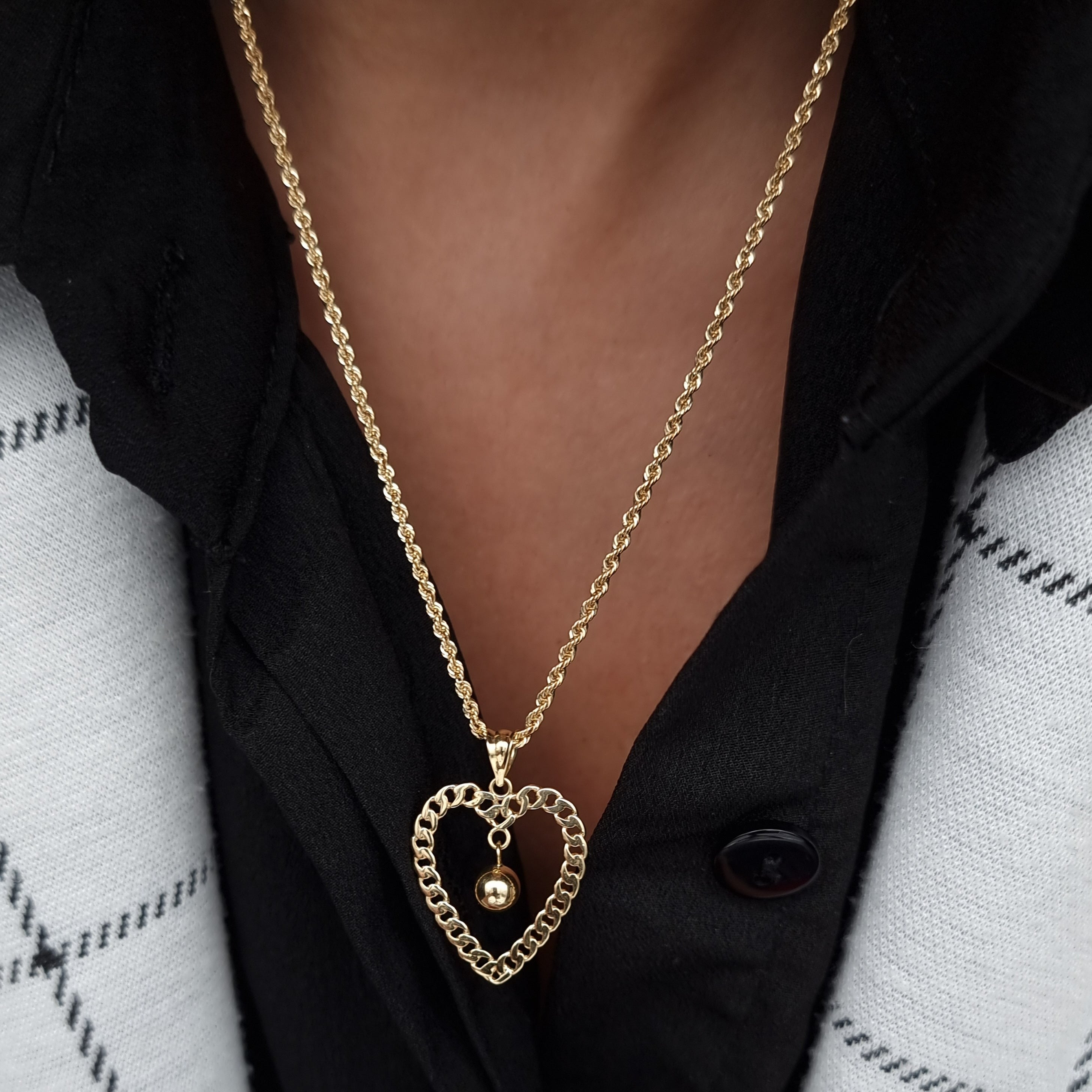 18K Pure Gold Love Ball Seed Necklace