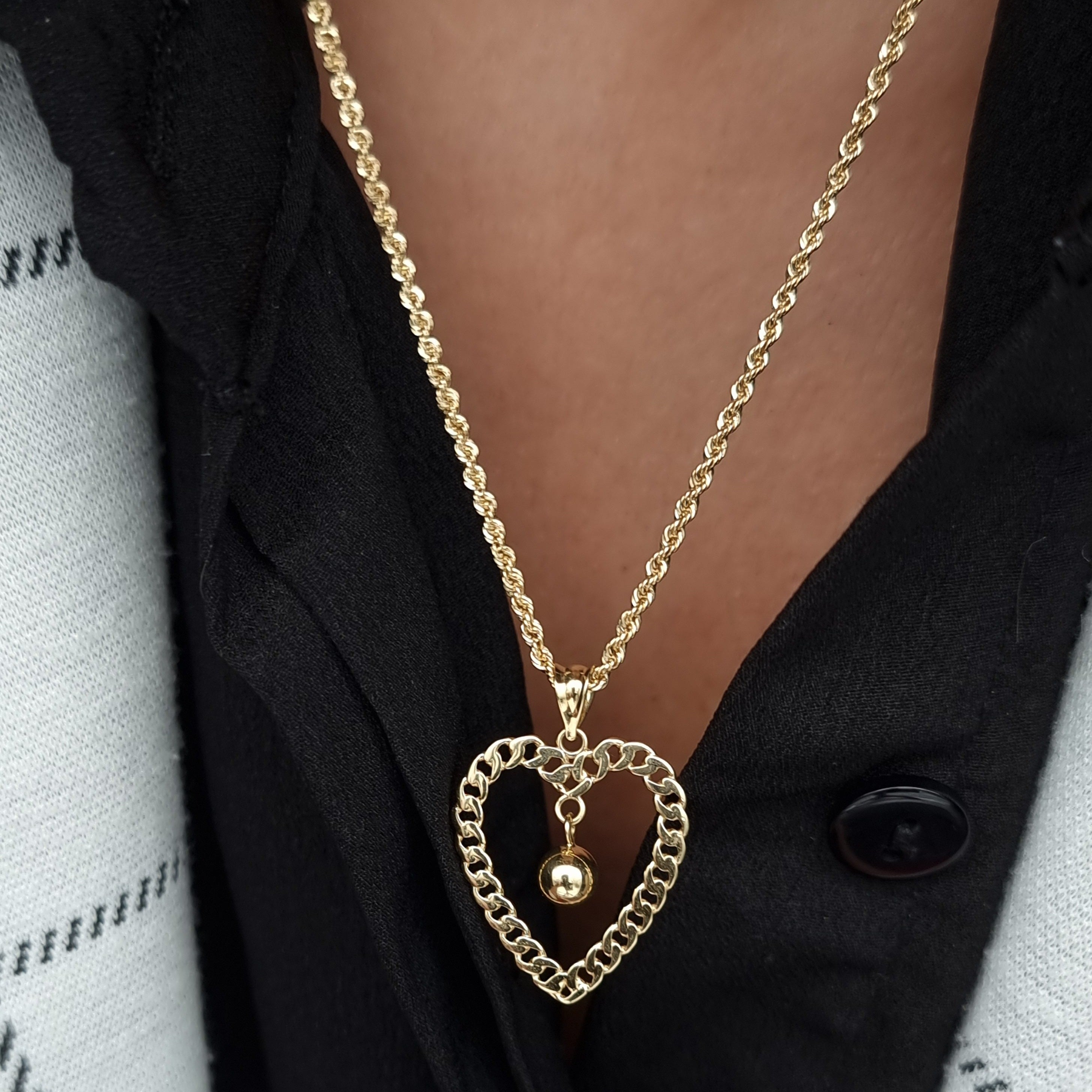 18K Pure Gold Love Ball Seed Necklace