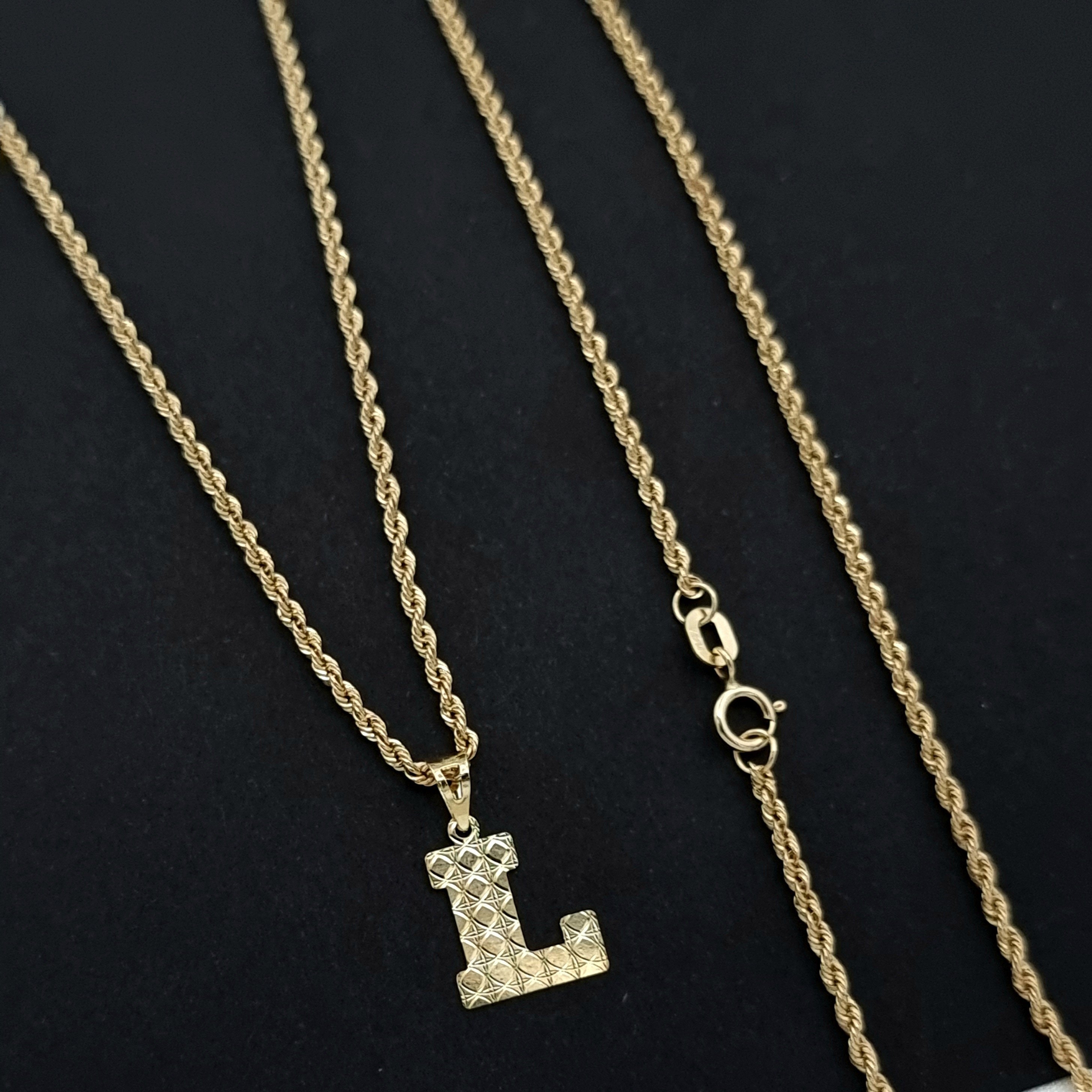 Gold letter l necklace Clearance