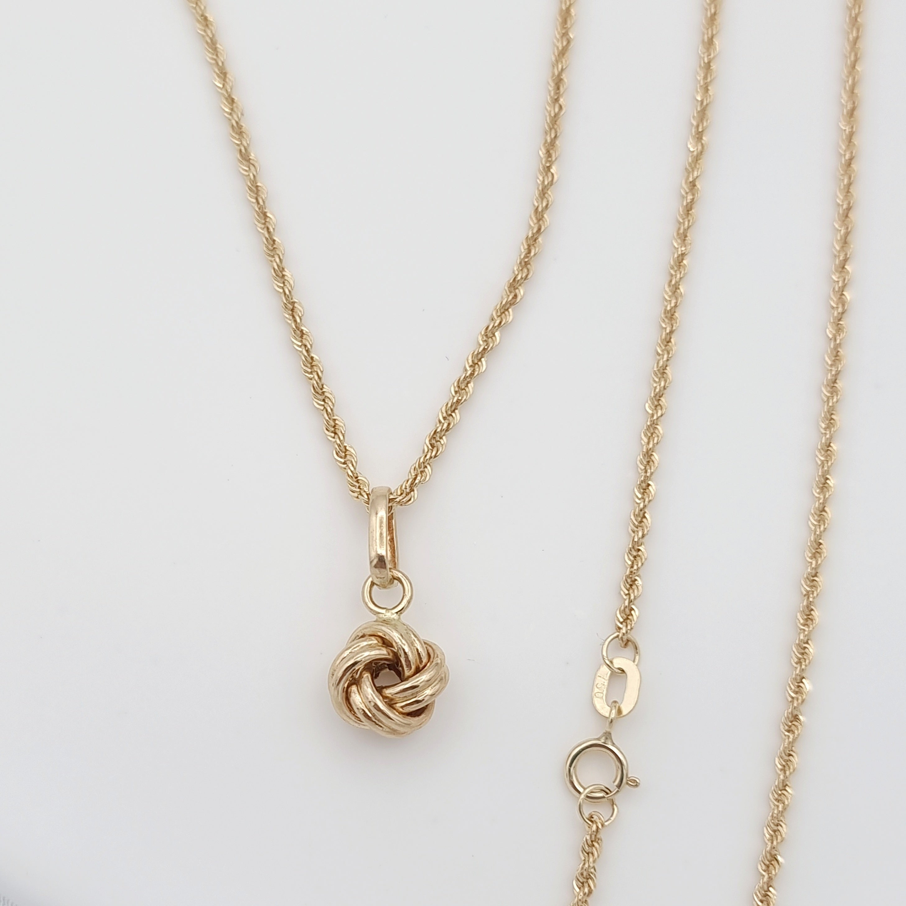 18K Pure Gold Twisted Ball Necklace