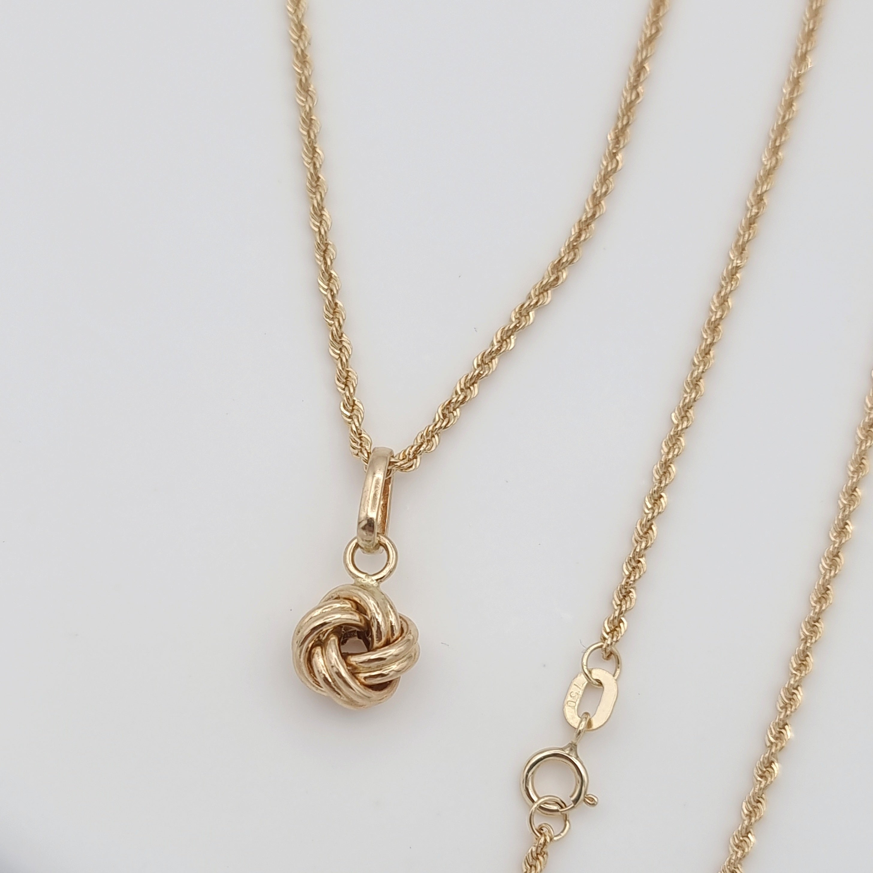 18K Pure Gold Twisted Ball Necklace