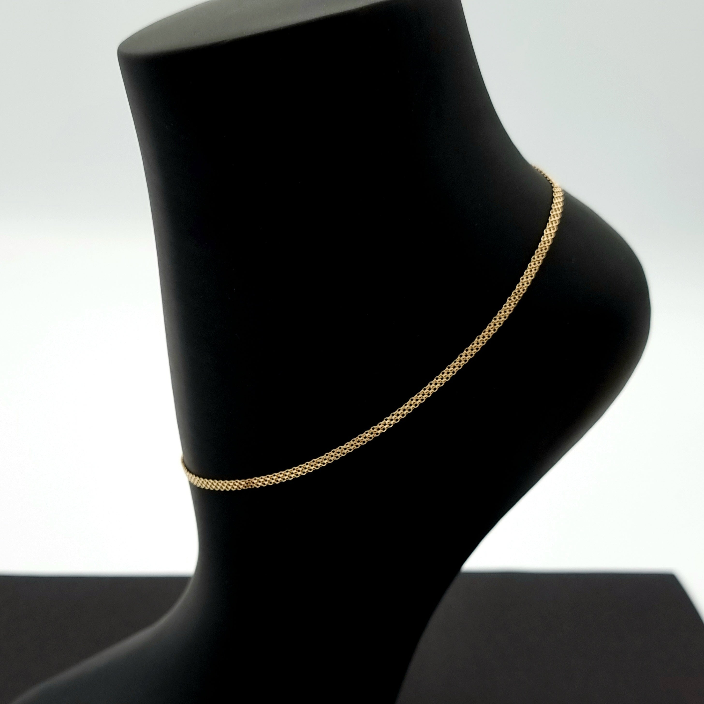 18K Pure Gold Flat Anklet