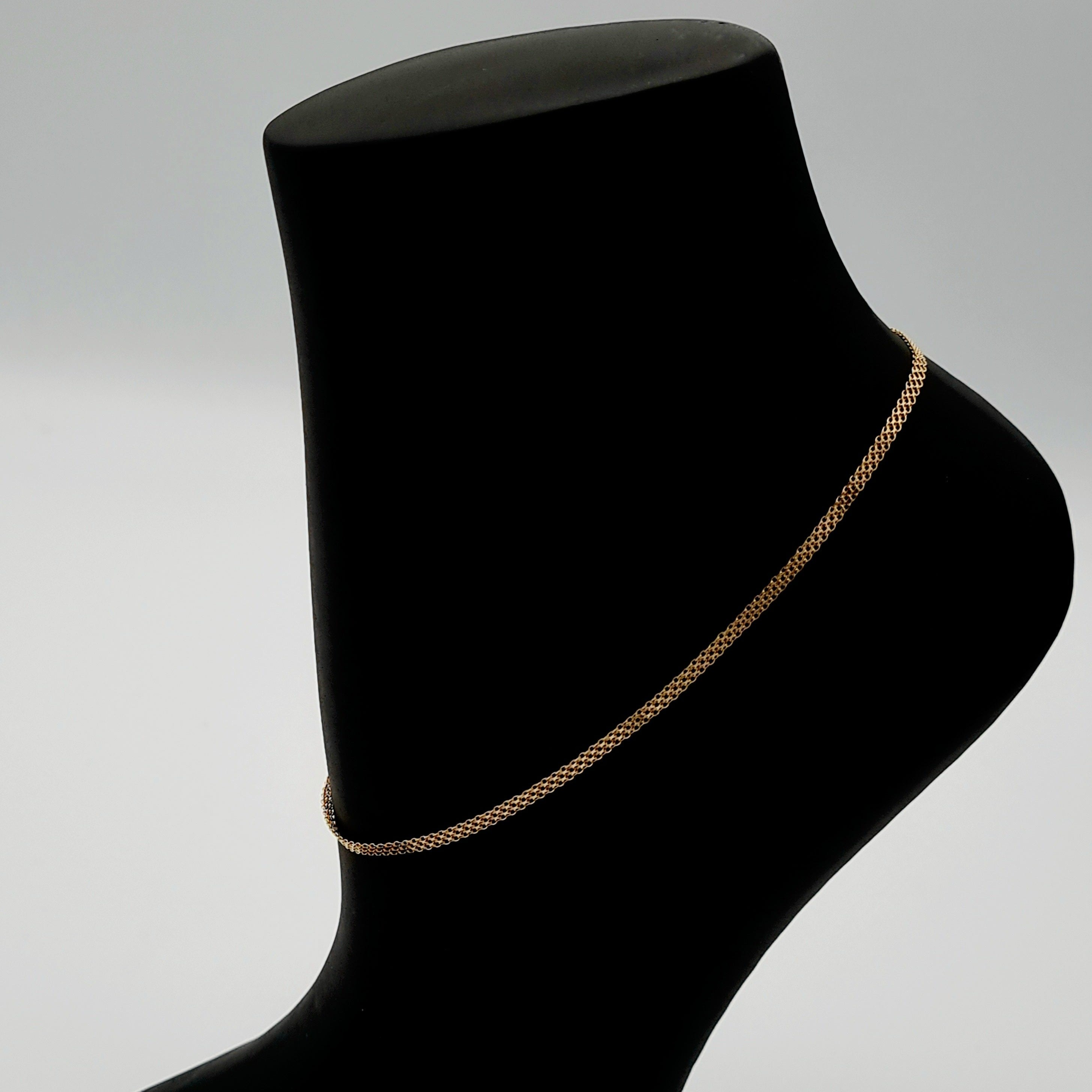 18K Pure Gold Flat Anklet