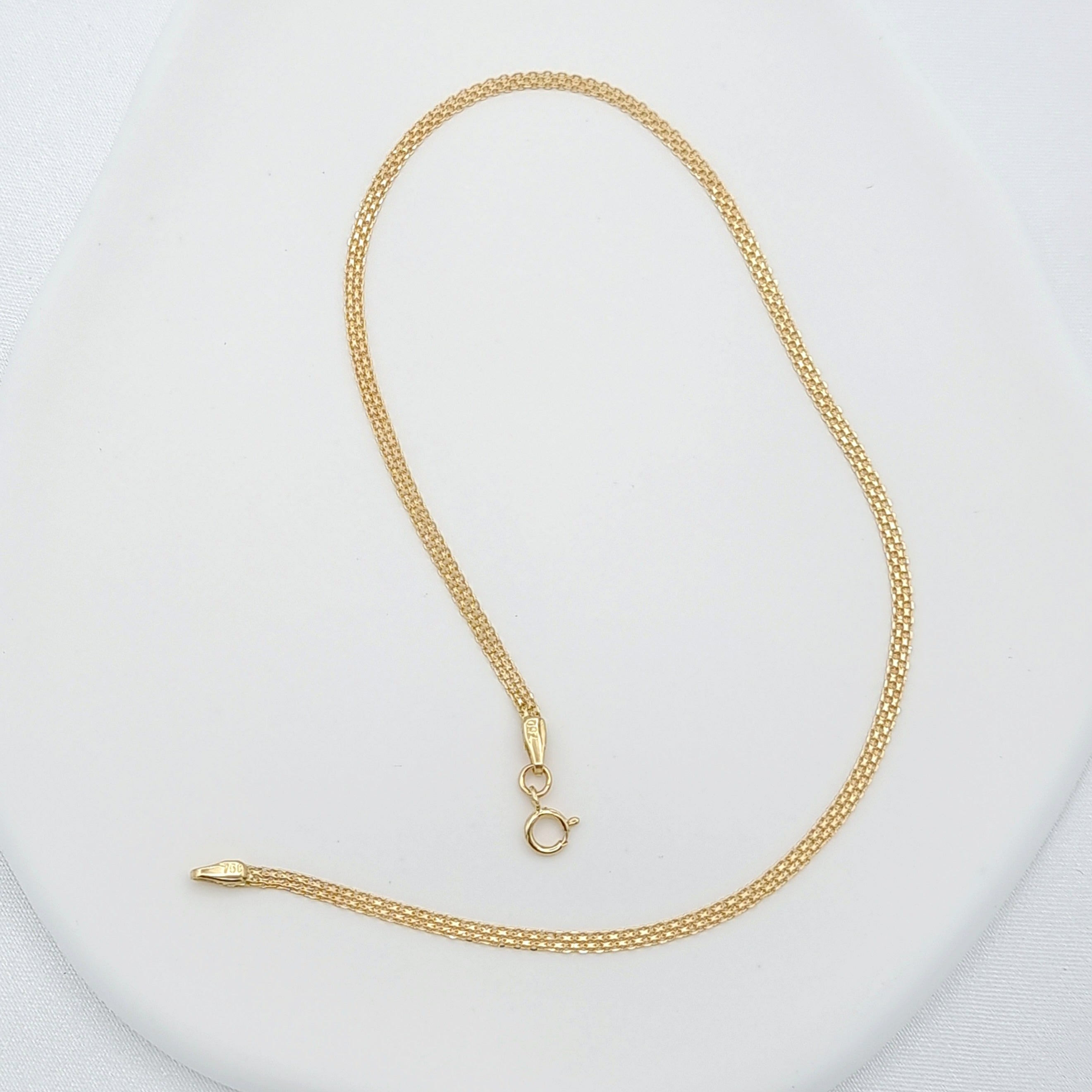 18K Pure Gold Flat Anklet