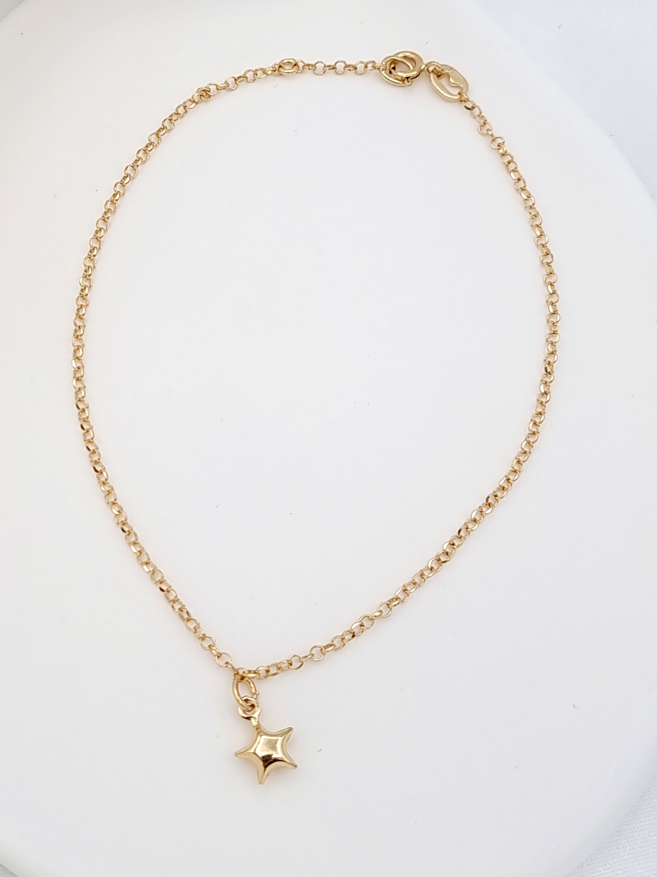 14k Real Yellow Gold Adjustable Star Charm 9 In... – QG-ANK199-9 | Jewelry Affairs – Fine Jewelry | Jewelry Affairs - Foto 2