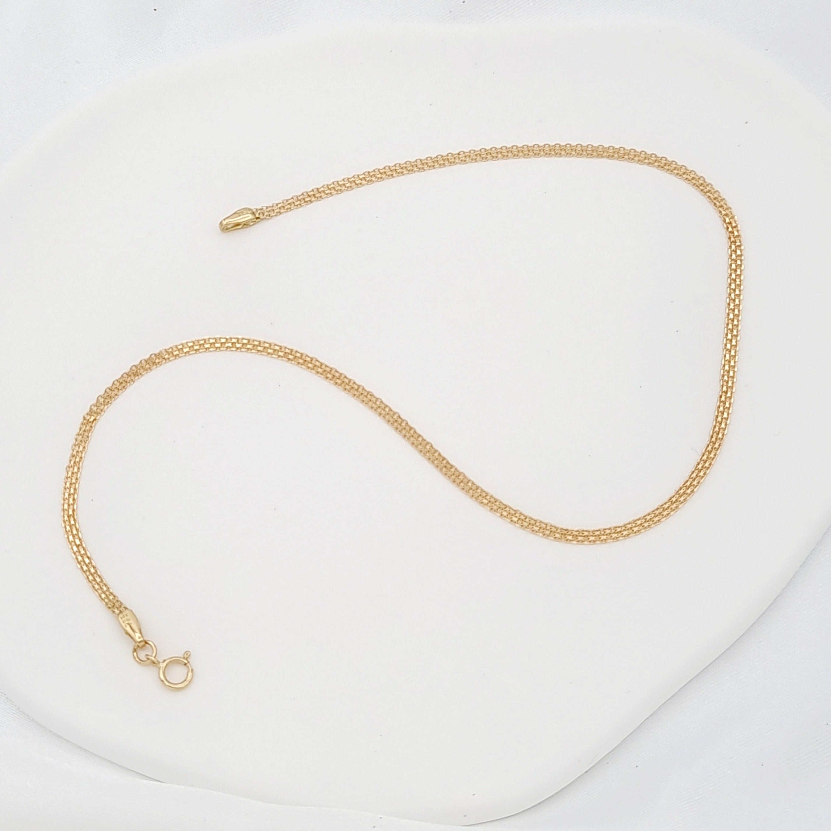 18K Pure Gold Flat Anklet