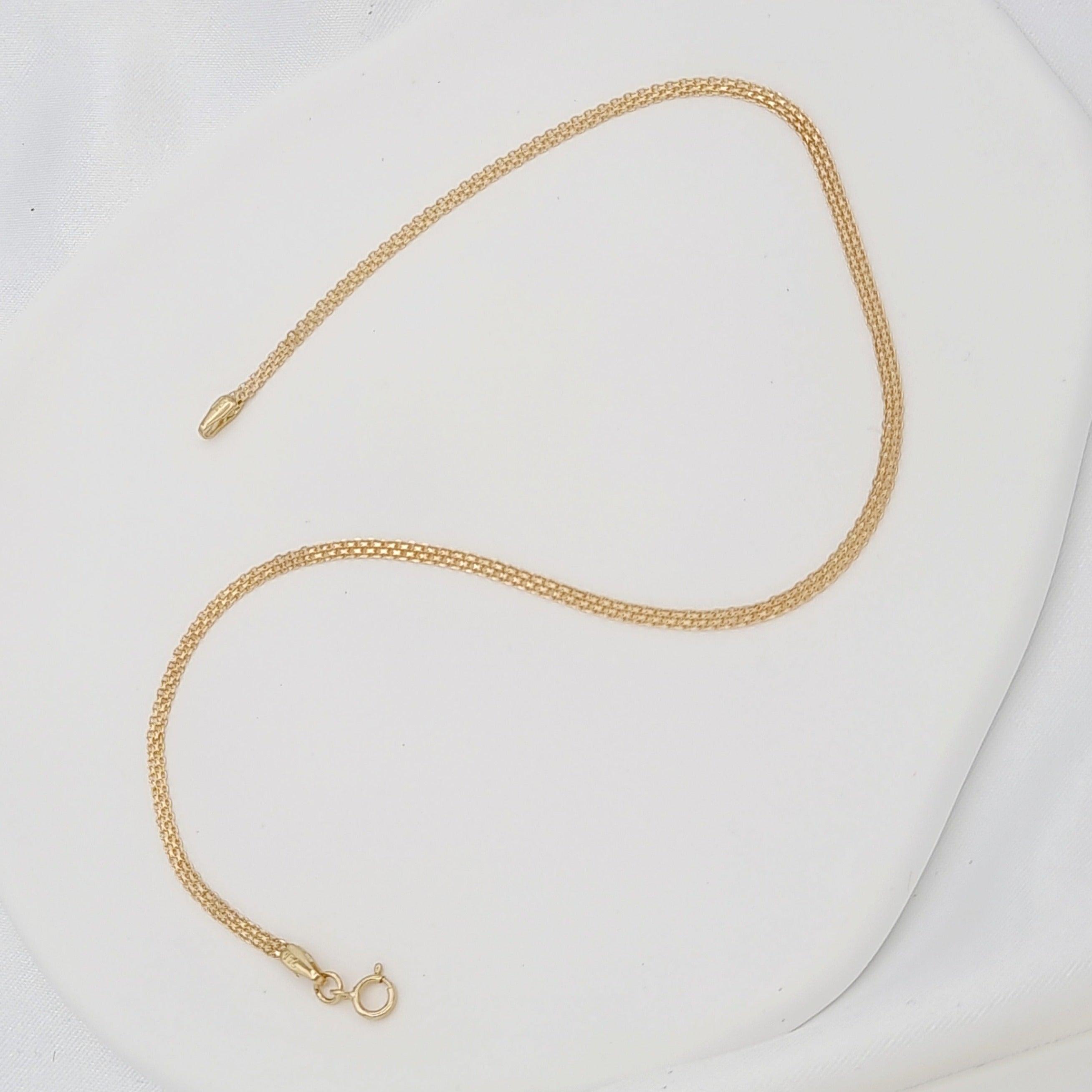 18K Pure Gold Flat Anklet