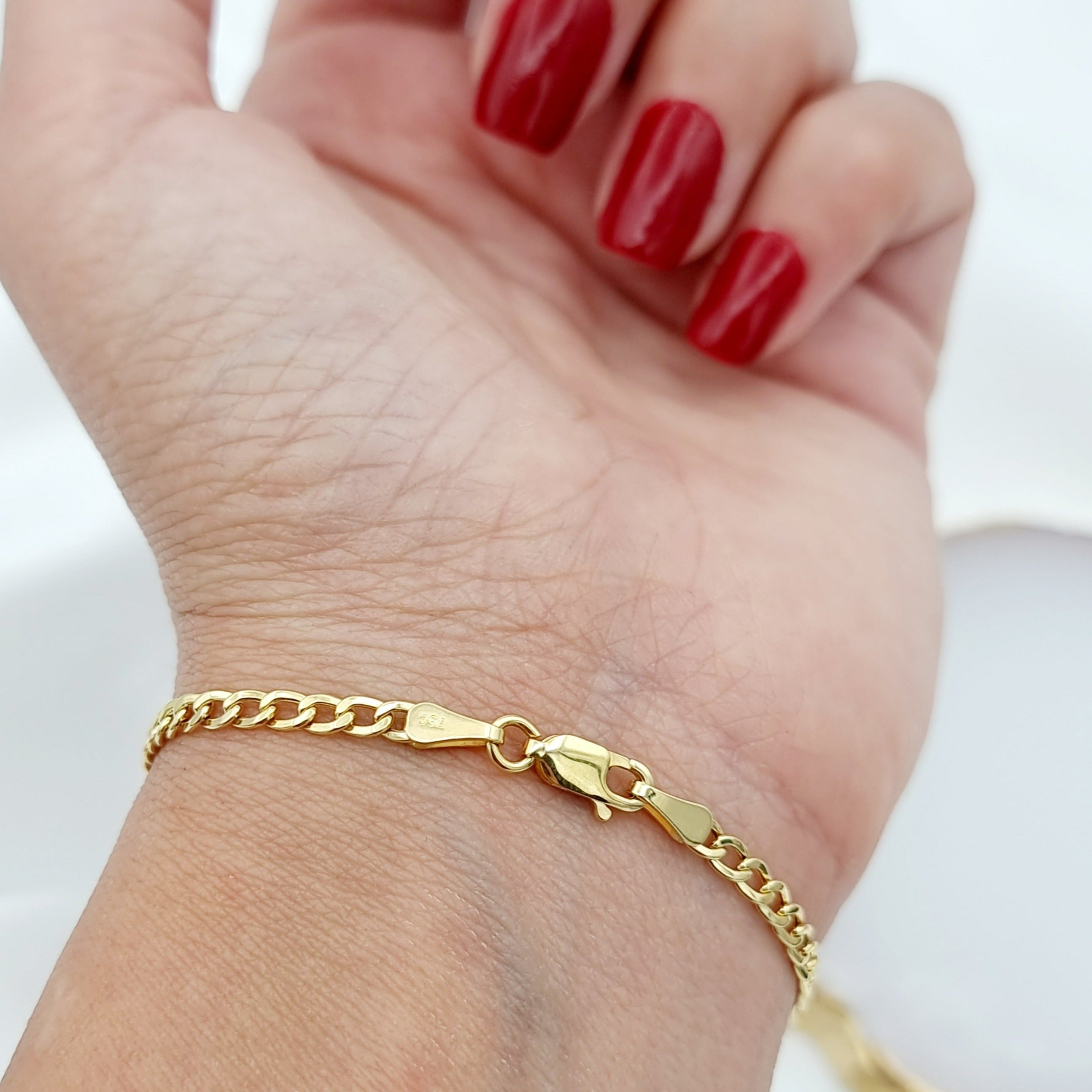 18K Pure Gold Linked Bracelet