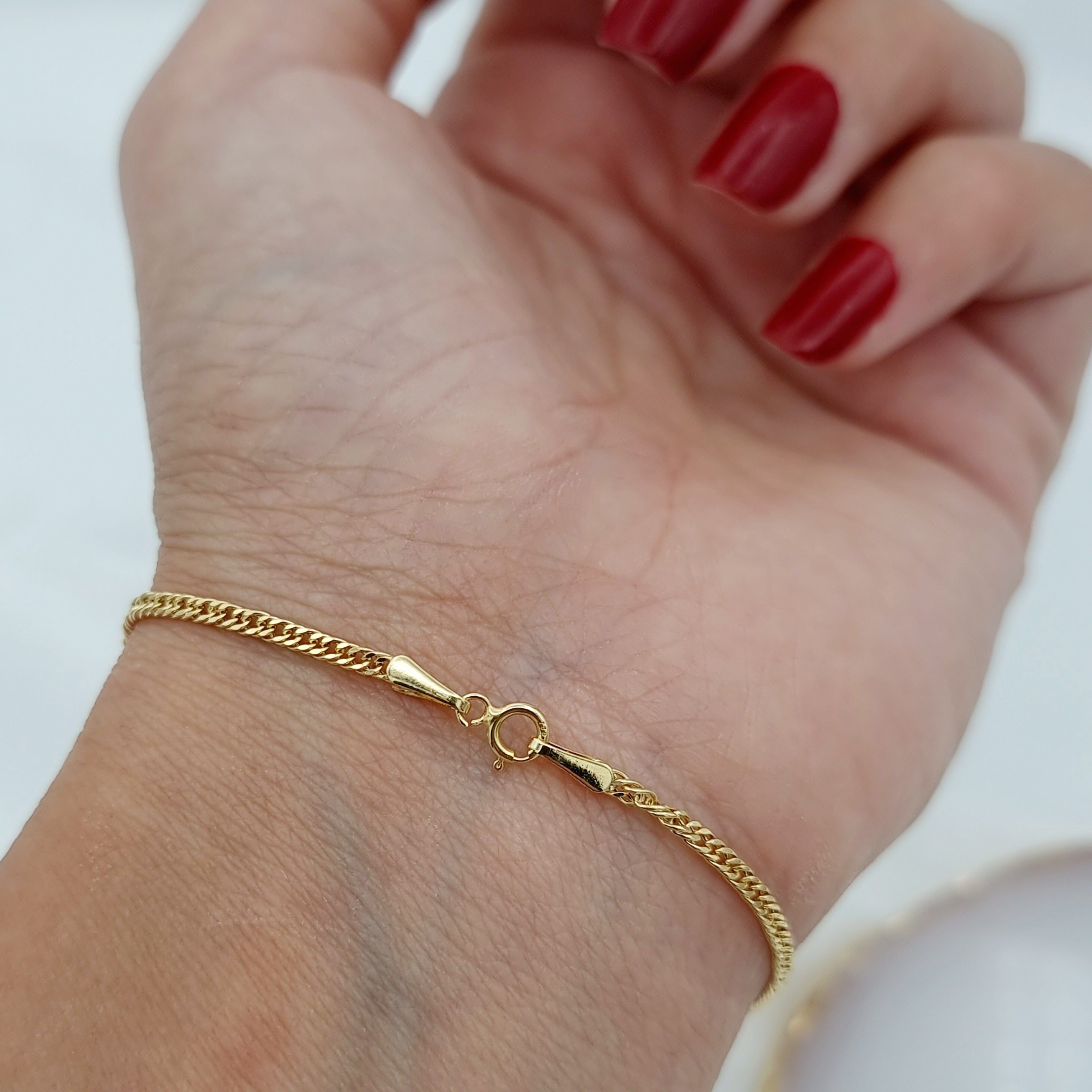 18K Pure Gold Thin Bracelet