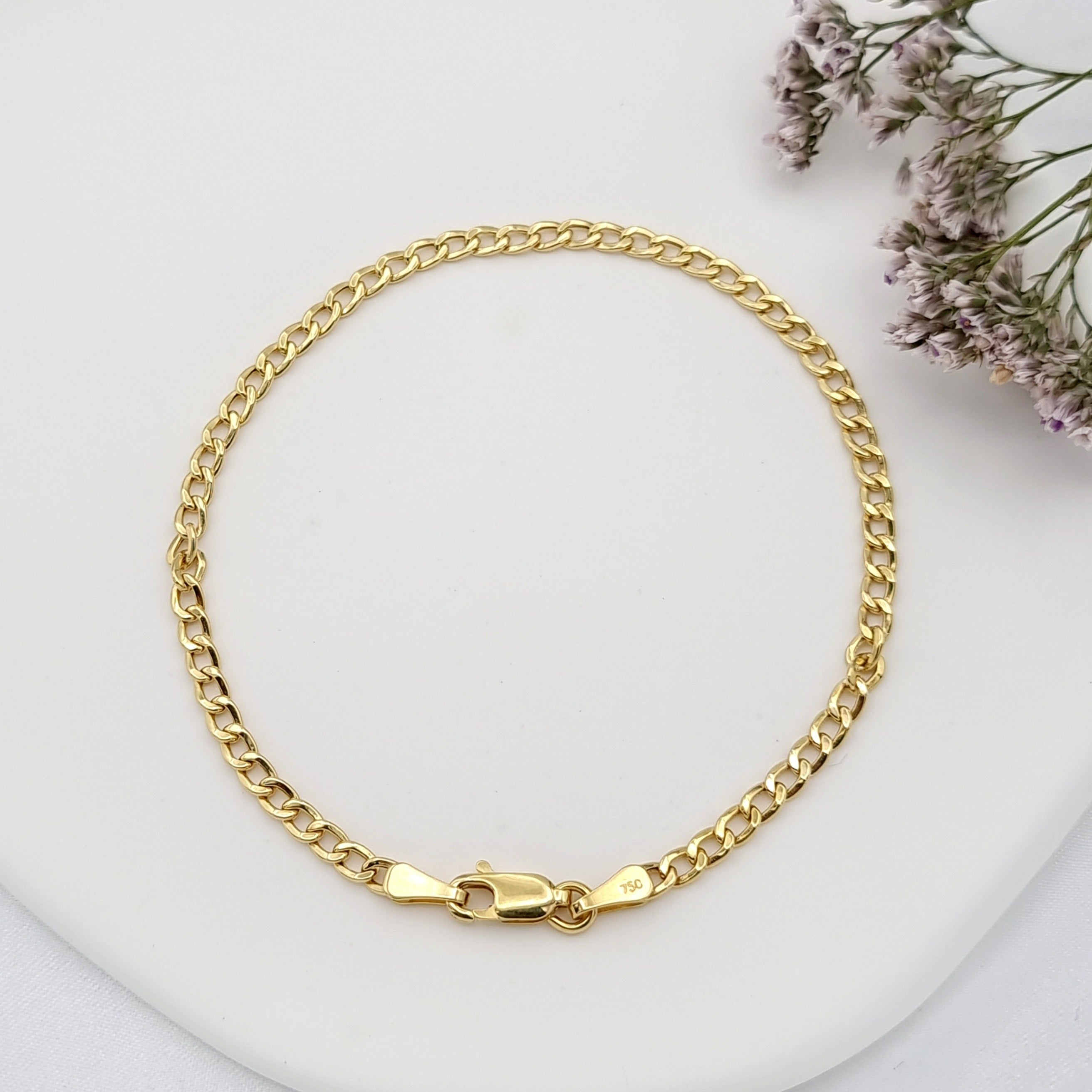 18K Pure Gold Linked Bracelet