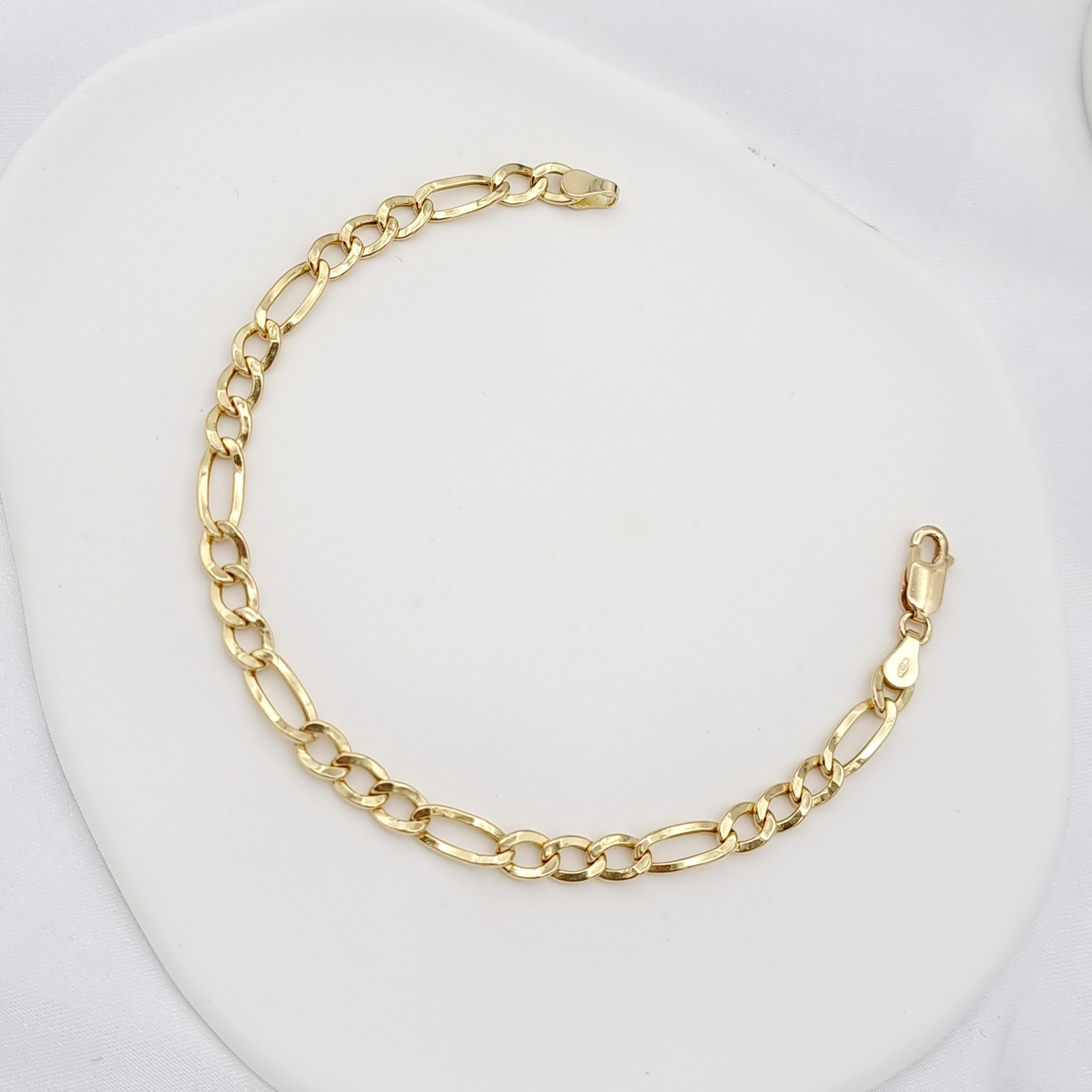 18K Pure Gold Elegant Linked Bracelet