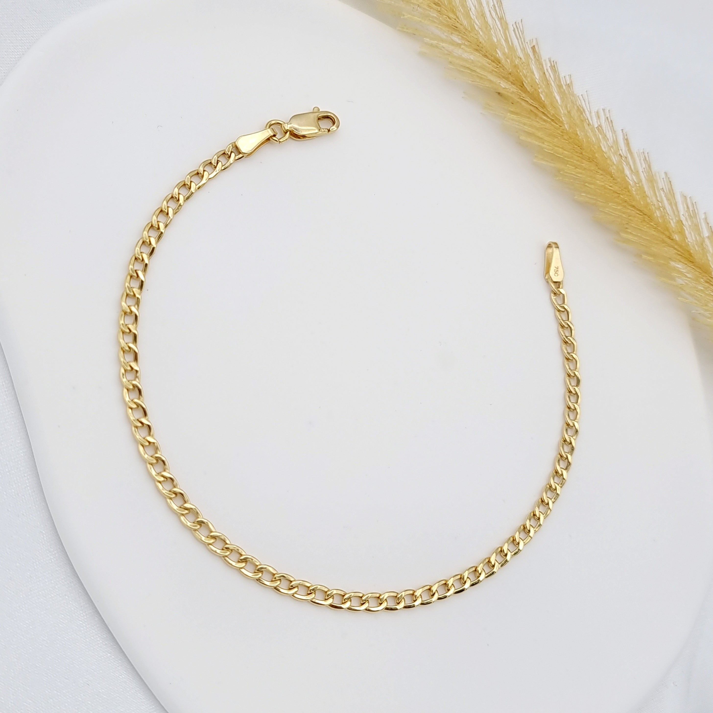 18K Pure Gold Linked Bracelet