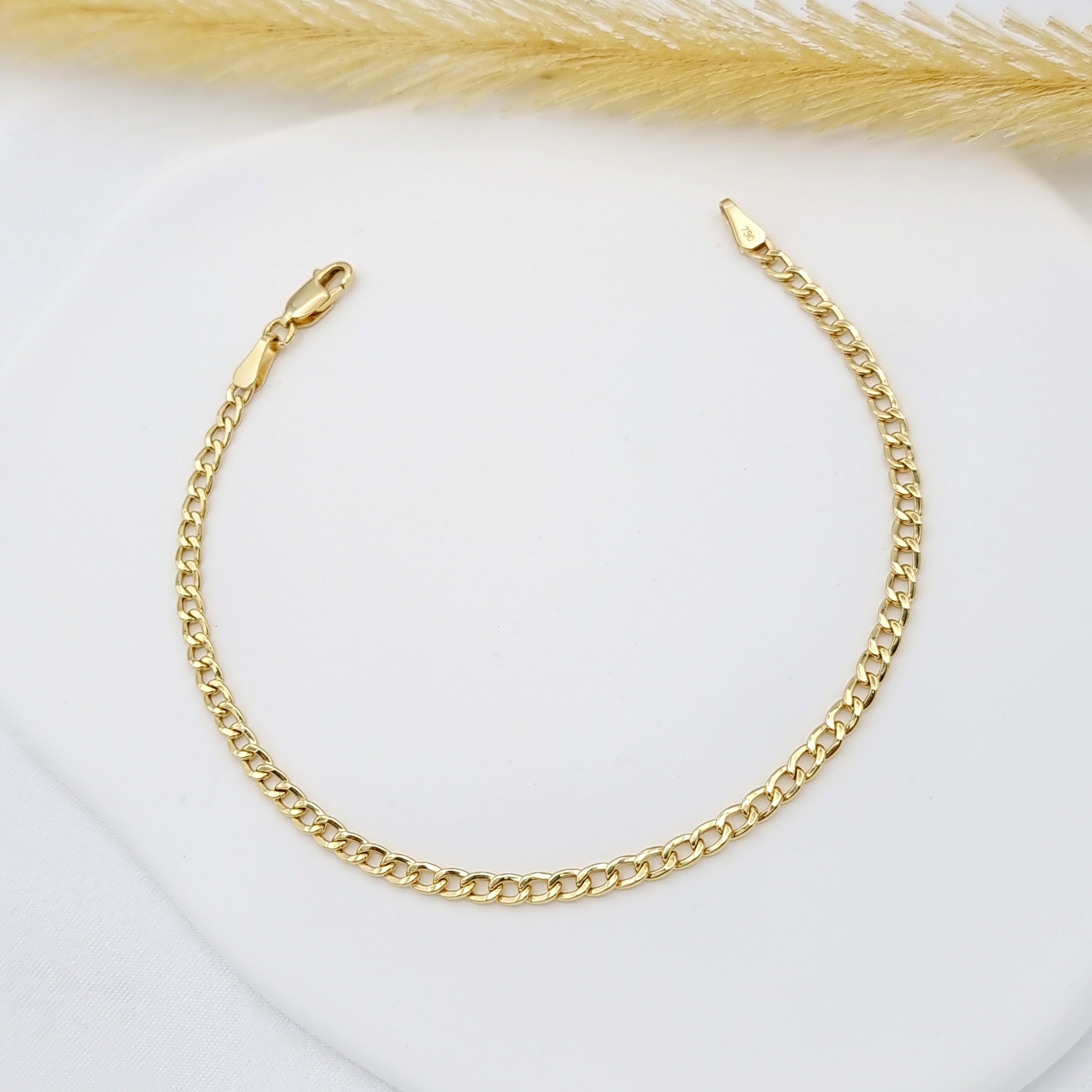 18K Pure Gold Linked Bracelet