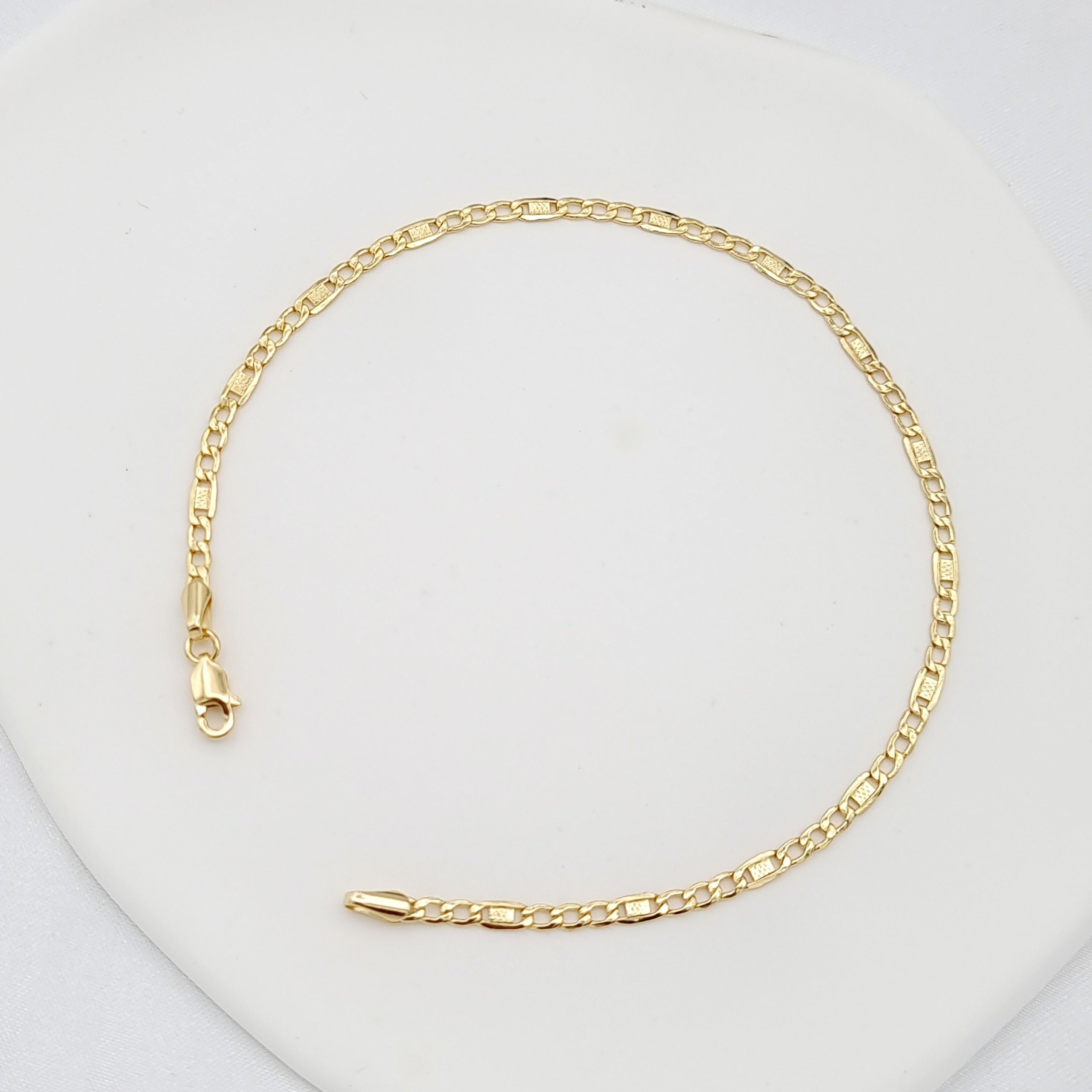 18K Pure Gold Linked Bracelet