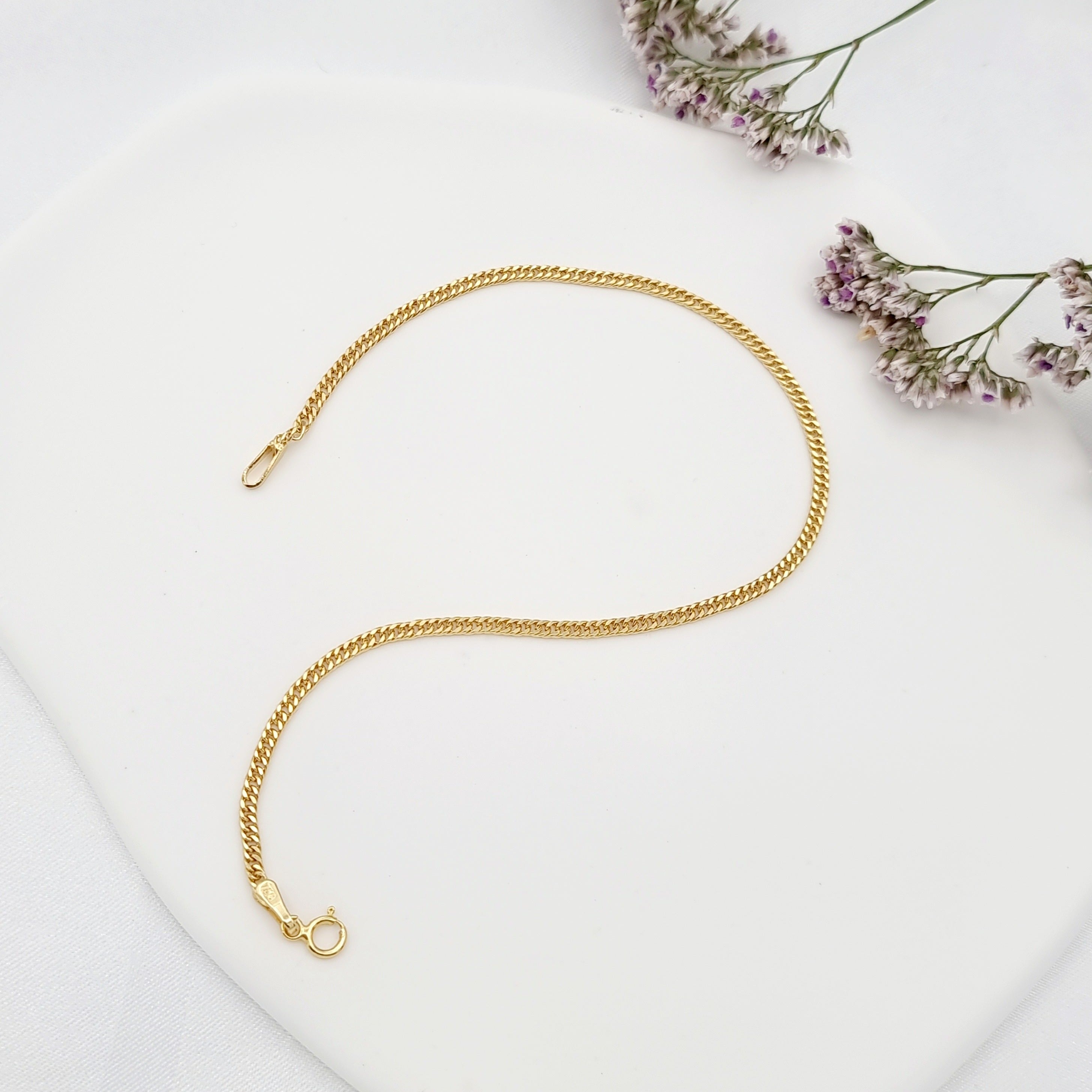 18K Pure Gold Thin Bracelet