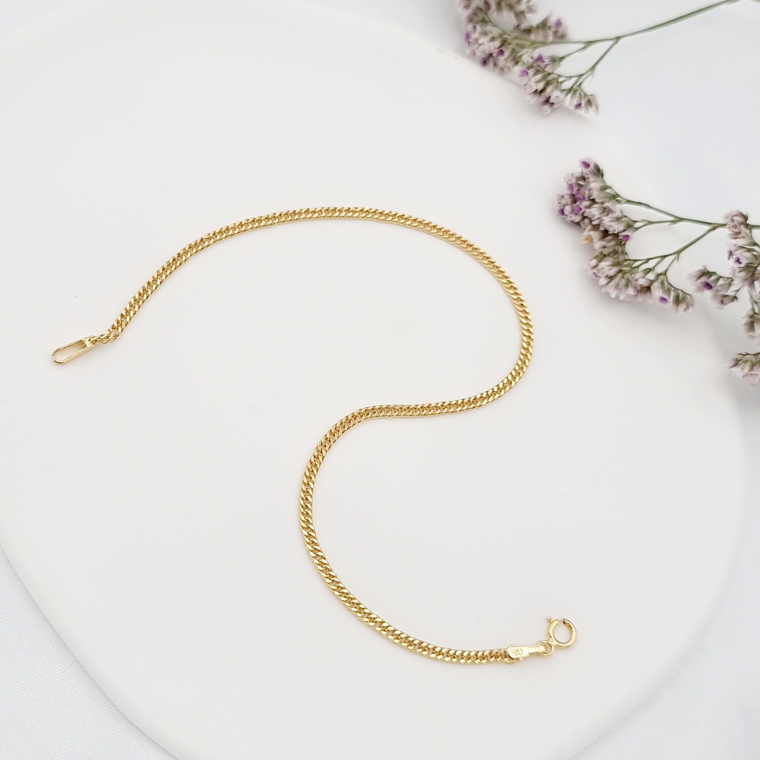 18K Pure Gold Thin Bracelet