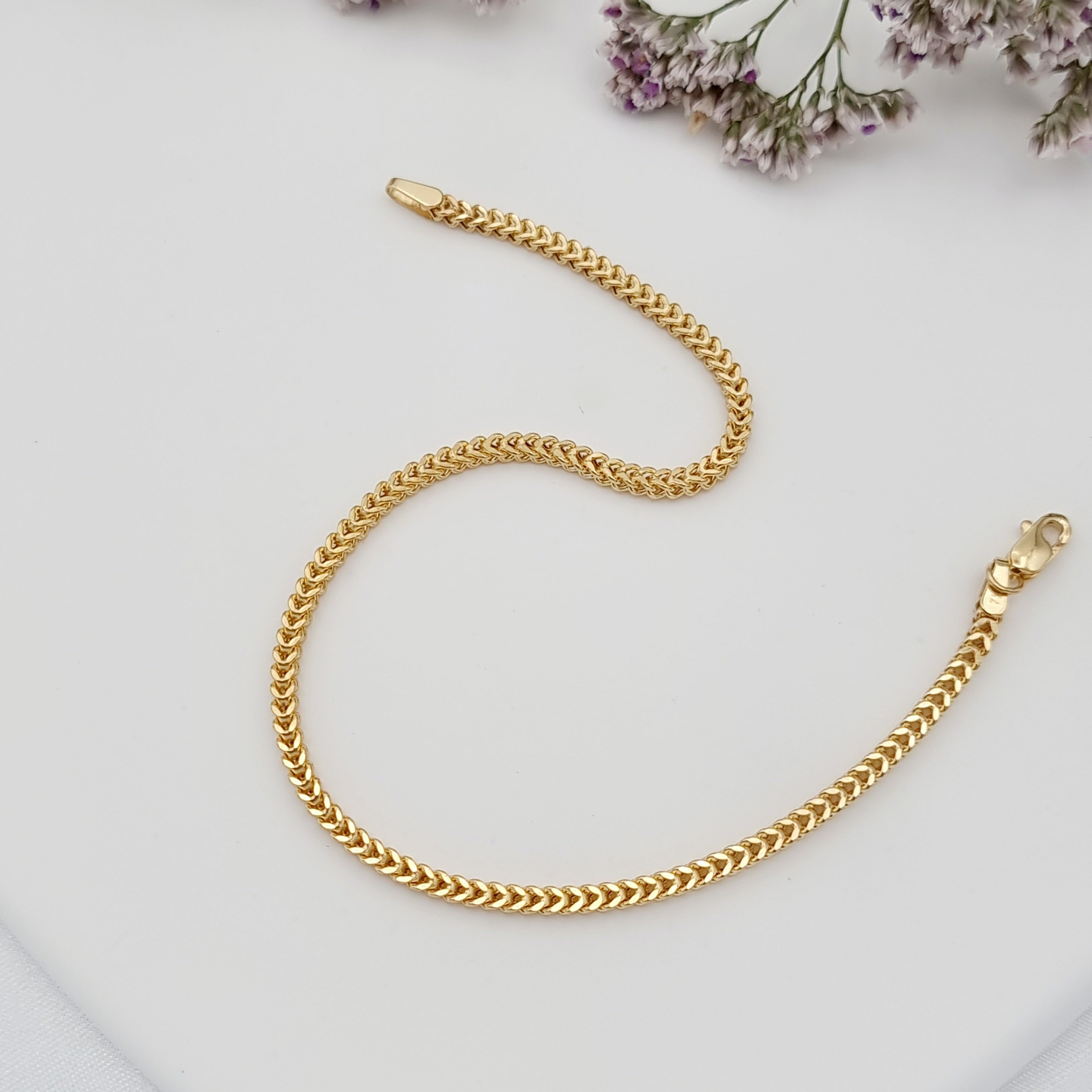 18K Pure Gold Arrow Bracelet