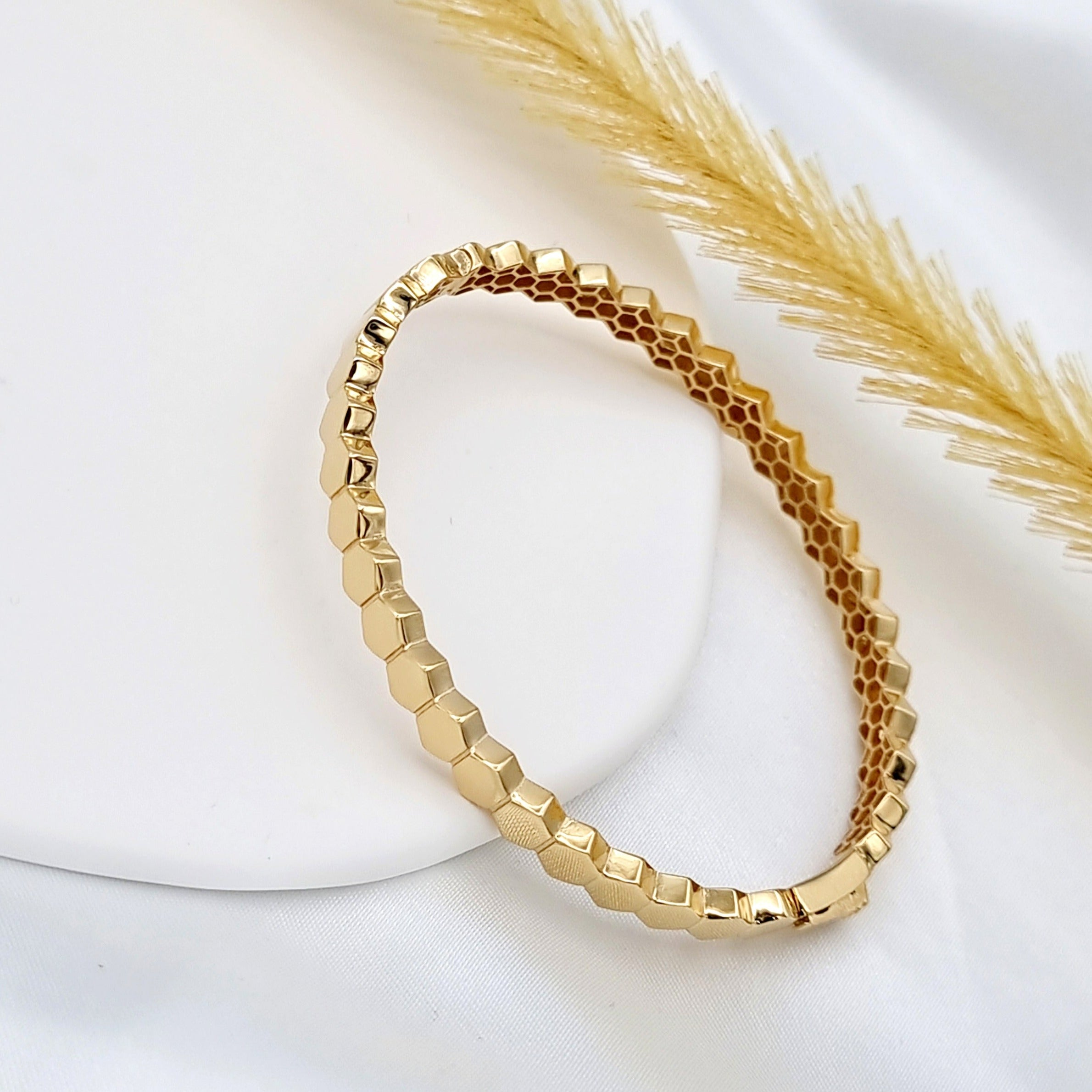 Pure Gold Edge 18K Pure Gold Elegant Bangle