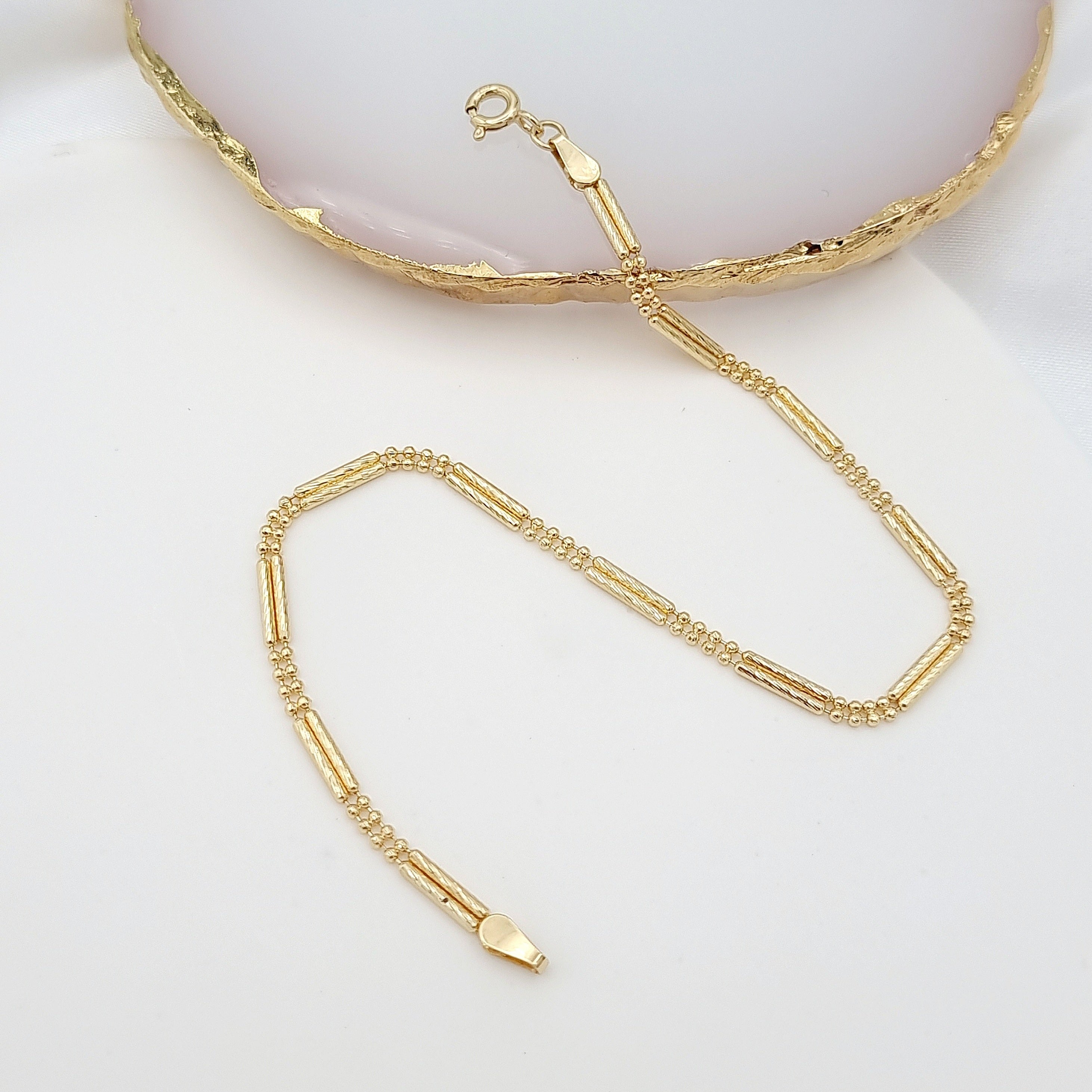 18K Pure Gold 2 Layer Bracelet