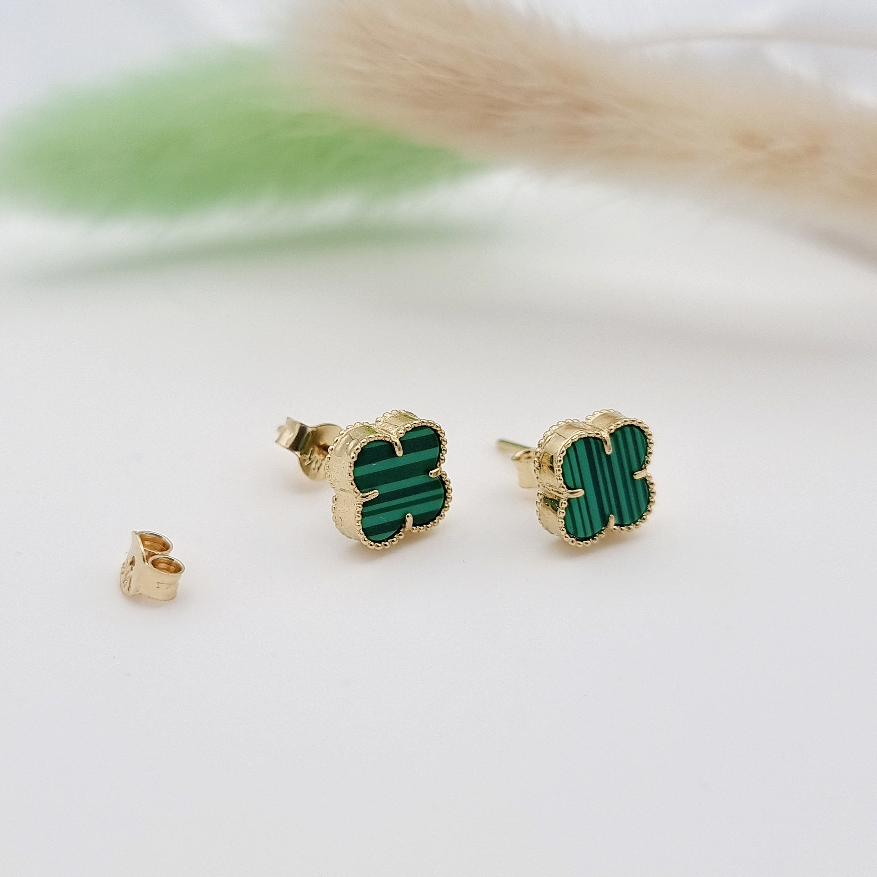 Green earring set Clearance