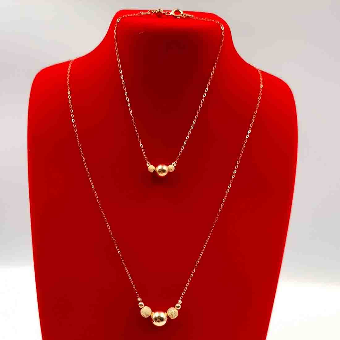 18K Pure Gold Balls  Jewelry Set