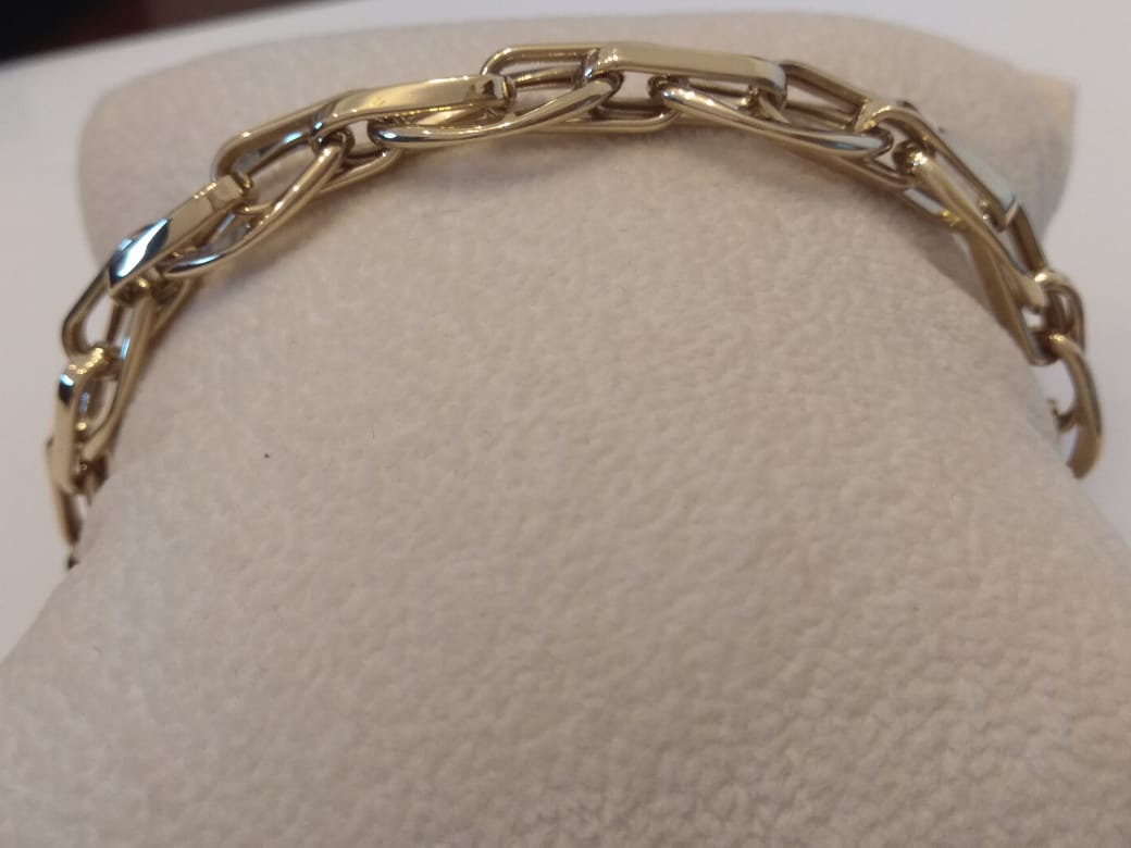 18K Pure Gold Elegant Link Bracelet