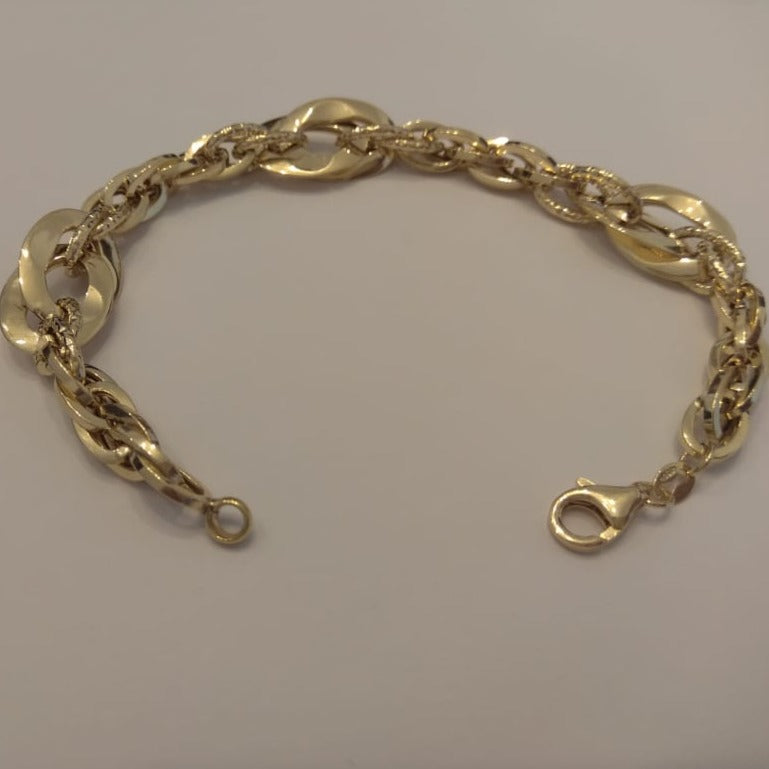 18K Pure Gold Elegant Link Bracelet