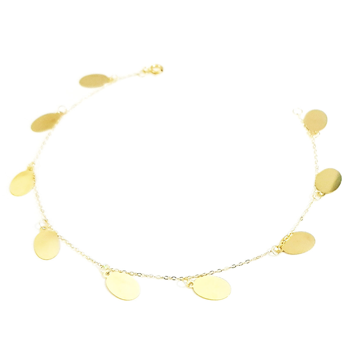 18K Pure Gold Oval Bracelet