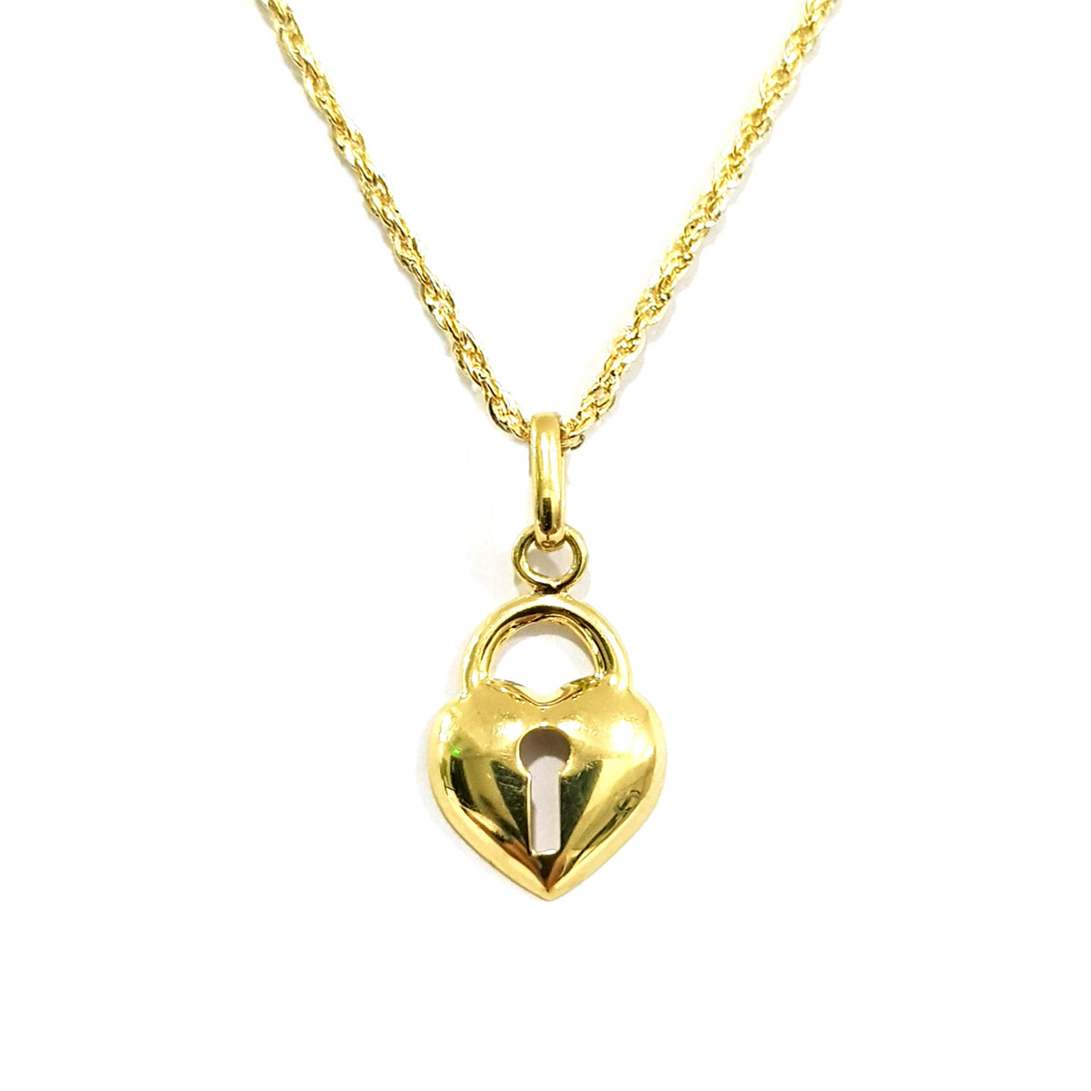 18K Pure Gold Heart Design Necklace