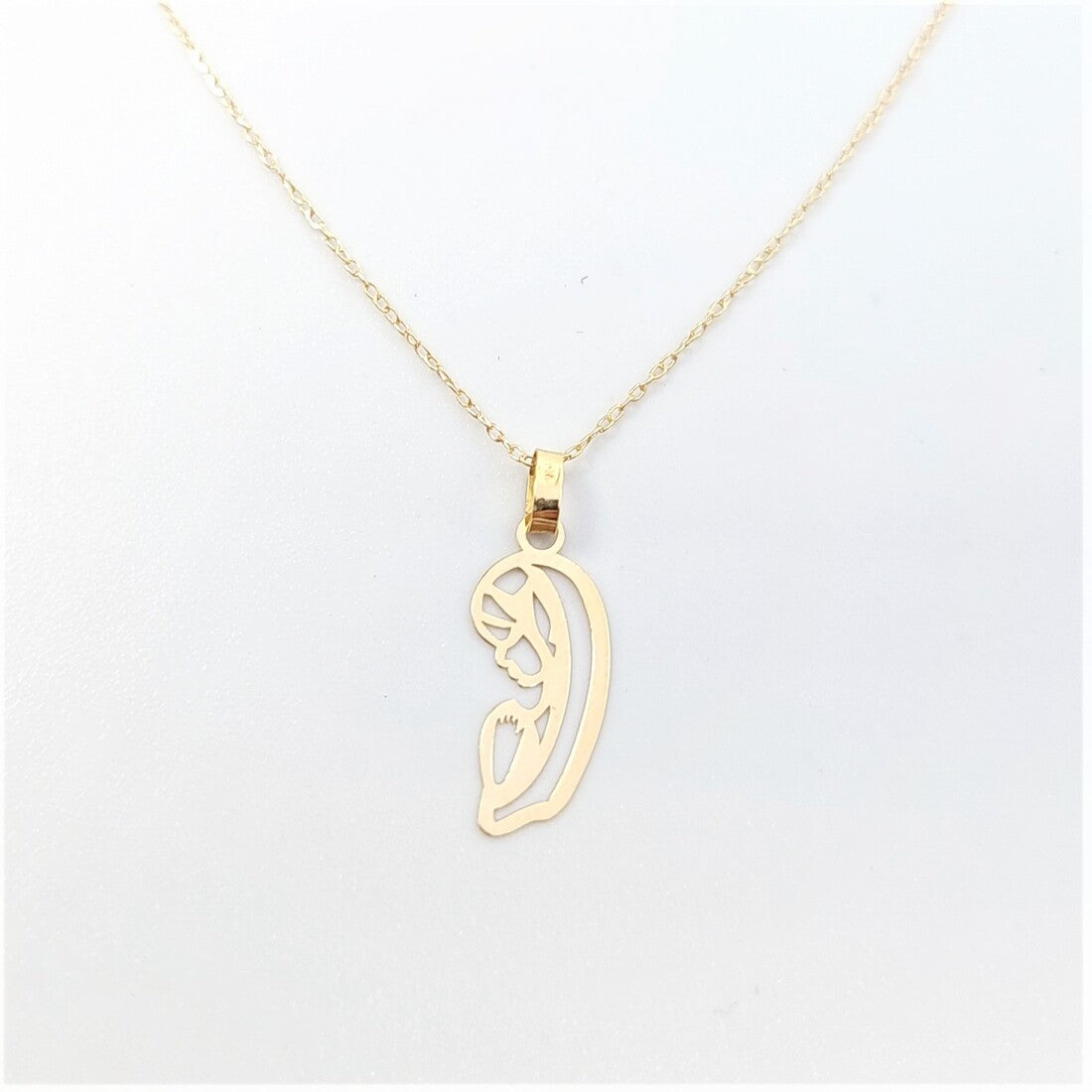 18K Pure Gold Mama Marry Necklace